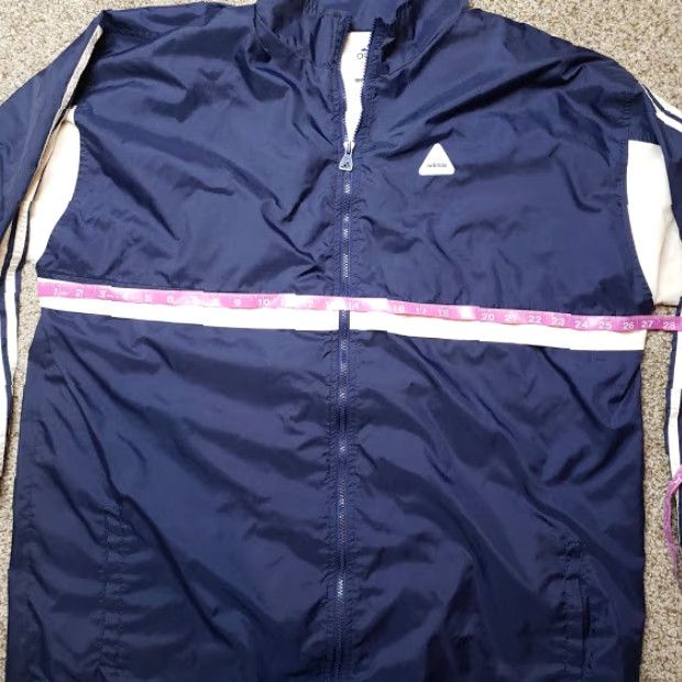 Adidas Adidas Mens Lightweight Full Zip Track Jacket Blue White XL Size US XL / EU 56 / 4 - 5 Thumbnail