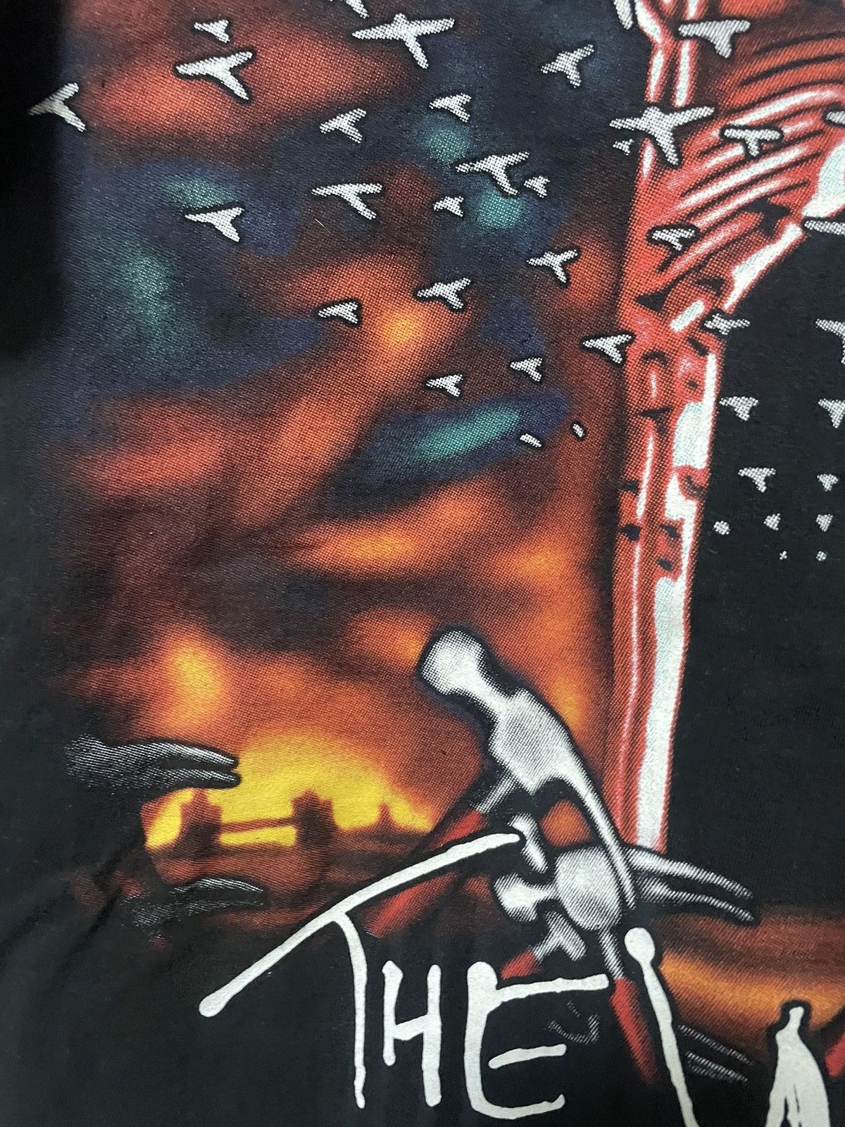 Band Tees × Pink Floyd × Vintage Vintage Pink Floyd The Wall T Shirt Double Logo Tee 90s Rare Size US XXL / EU 58 / 5 - 8 Thumbnail