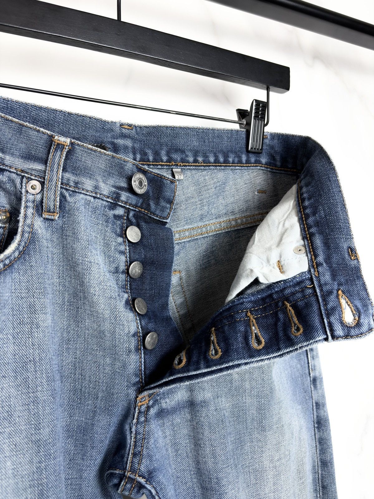 Dior SS08 Dior Homme Lightwash Jake Faded Blue Denim Jeans KVA Size US 27 - 6 Thumbnail