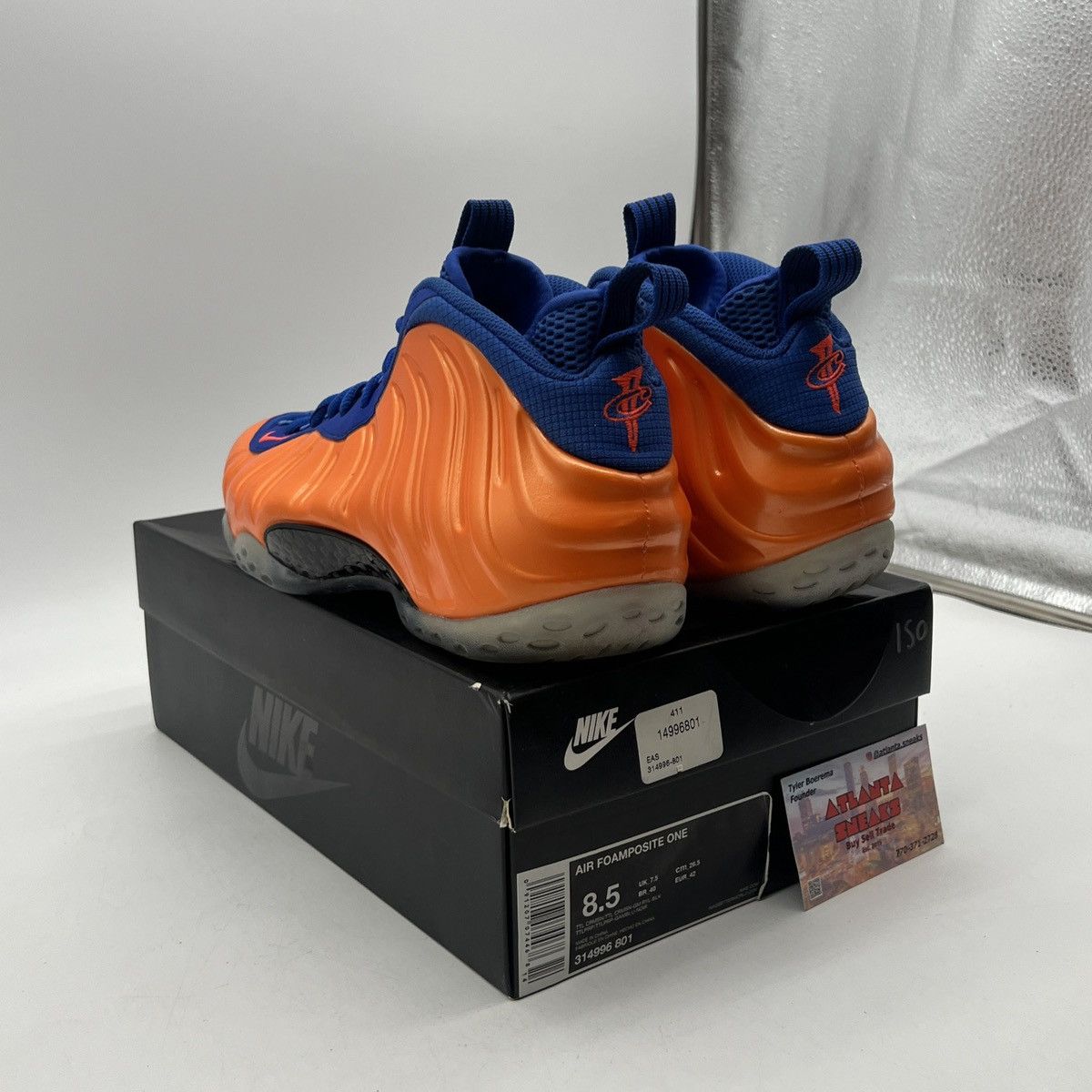 Nike Air Foamposite one Knicks Size US 8.5 / EU 41-42 - 4 Thumbnail