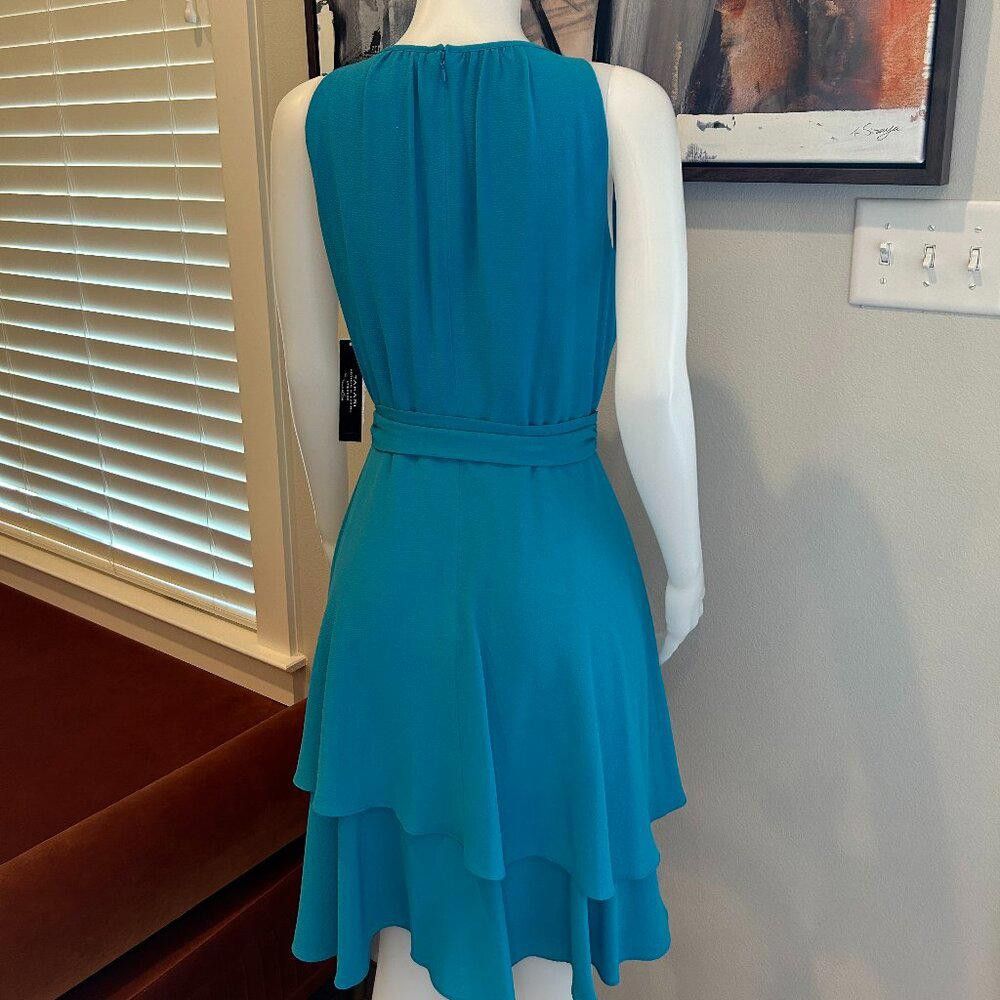 Elie Tahari Tahari ASL Dress in Lovely Blueberry Size L / US 10 / IT 46 - 4 Thumbnail