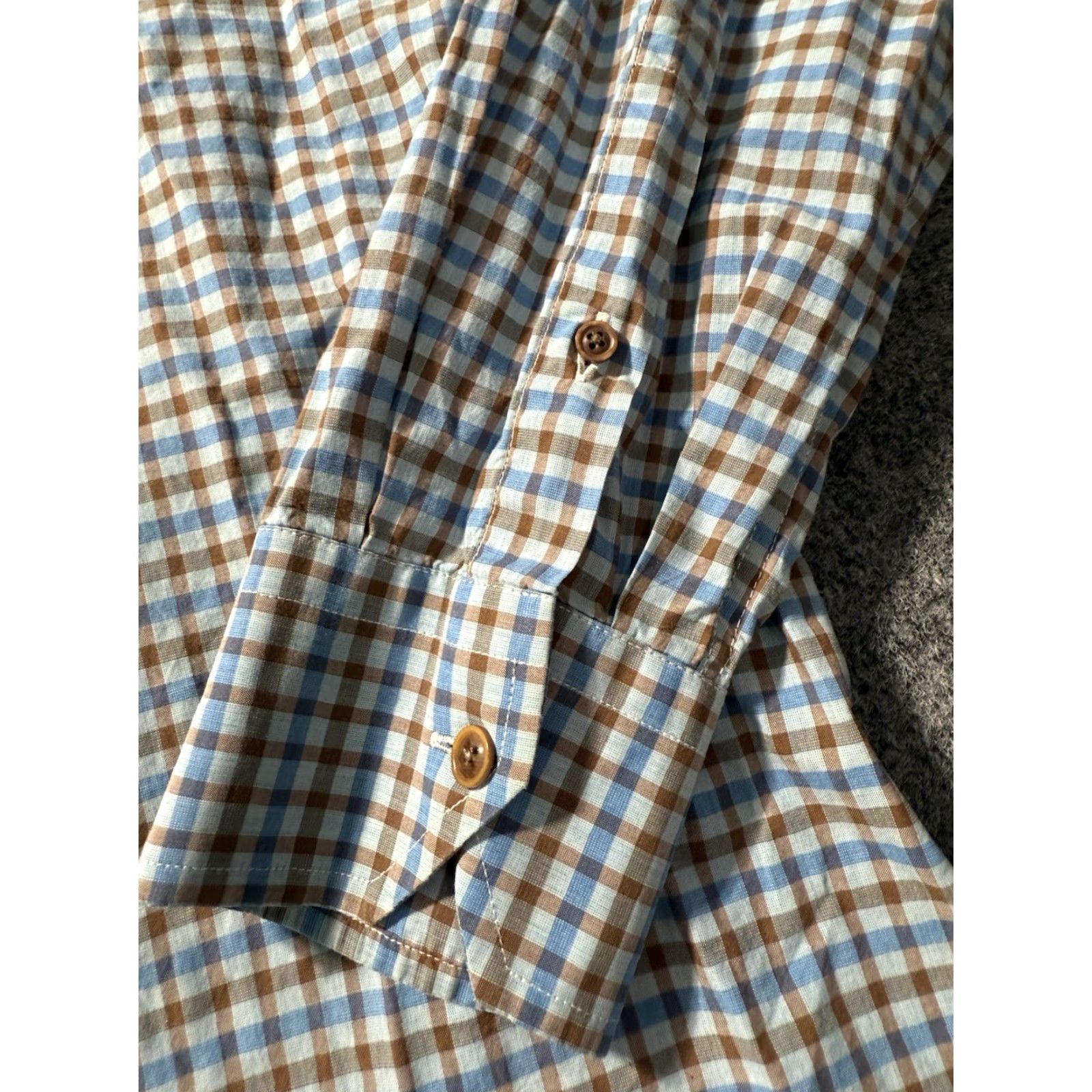 Vintage Maurizio Baldassari Shirt Mens XL Blue Plaid Button Down Italy Shirt Size US XL / EU 56 / 4 - 7 Thumbnail