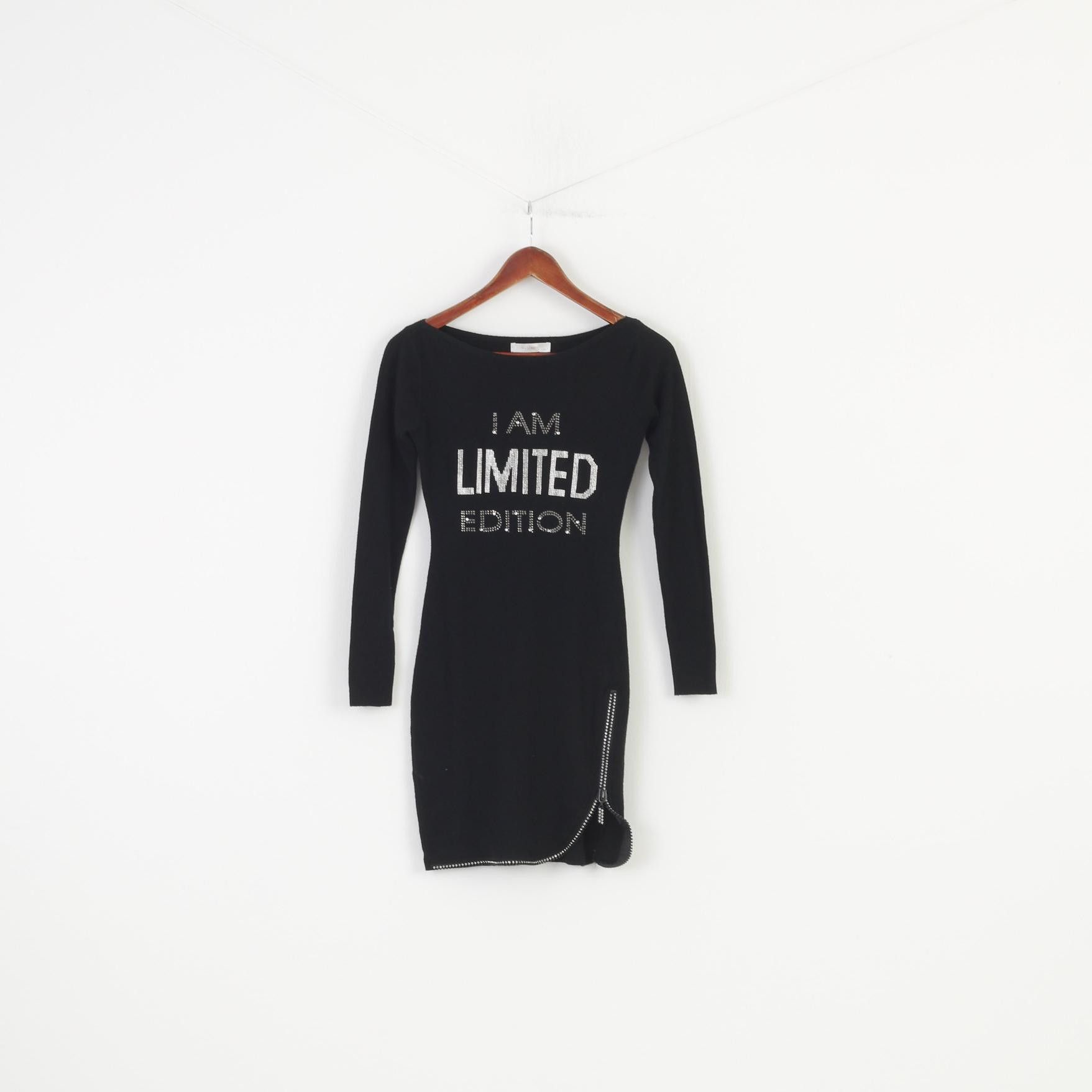 Vintage Mc Lorene Woman S Dress Black Tight Stretch 10252 Size S / US 4 / IT 40 - 2 Thumbnail