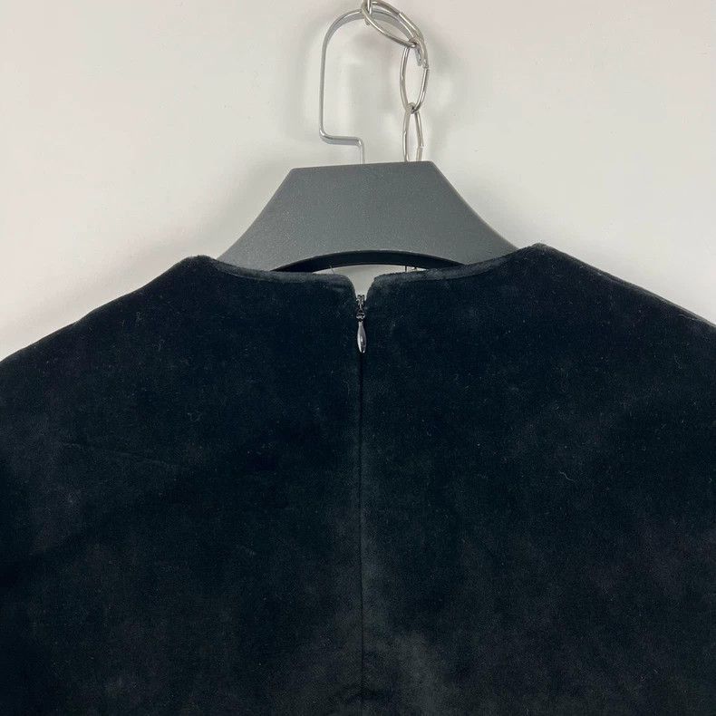 Balenciaga Black Velvet Short Sleeve Embroidered Top-2505 Size M / US 6-8 / IT 42-44 - 6 Thumbnail