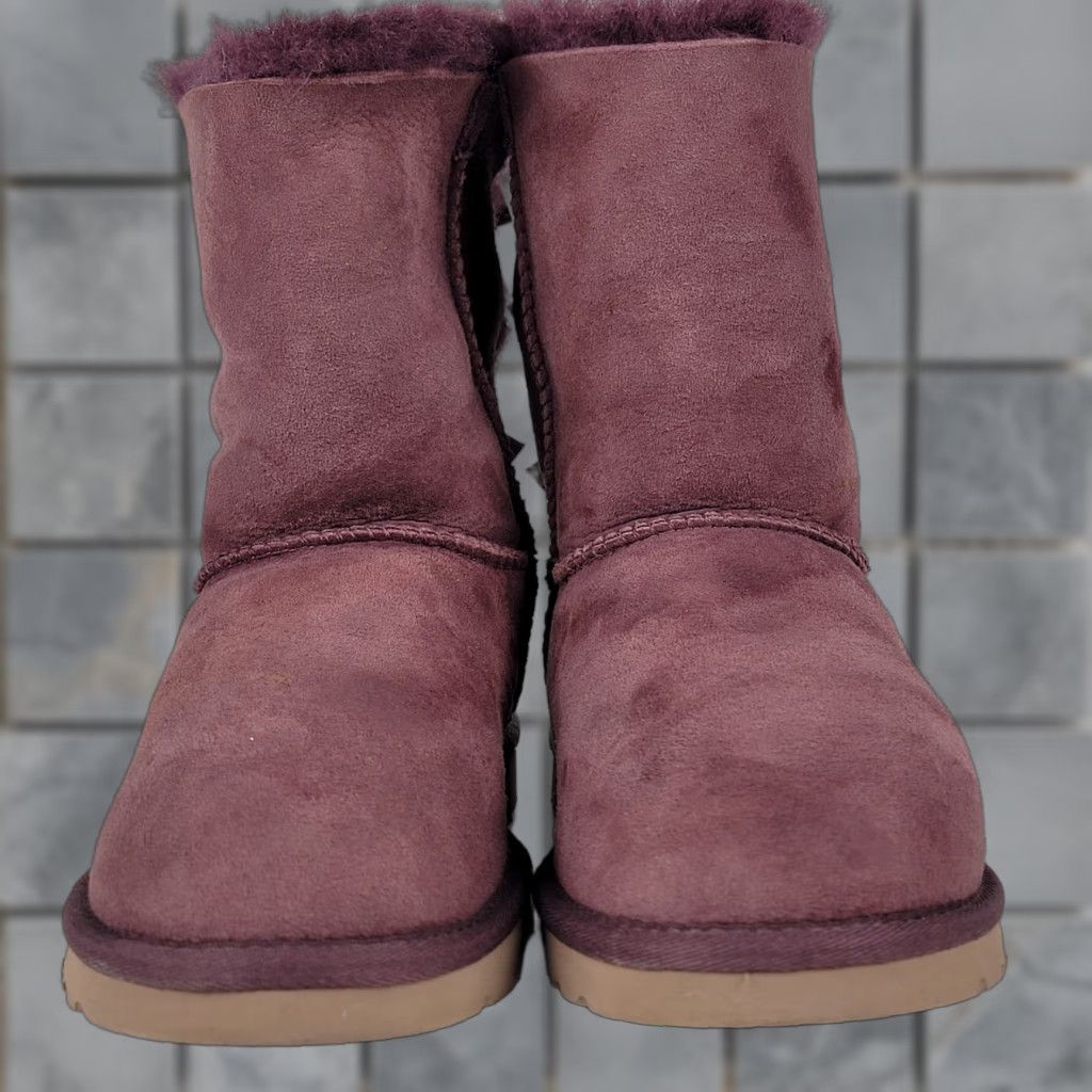 Ugg UGG Bailey Bow II Port Suede Fur Purple Boots Women’s Size 6 Bow Size US 5 / IT 35 - 1 Thumbnail