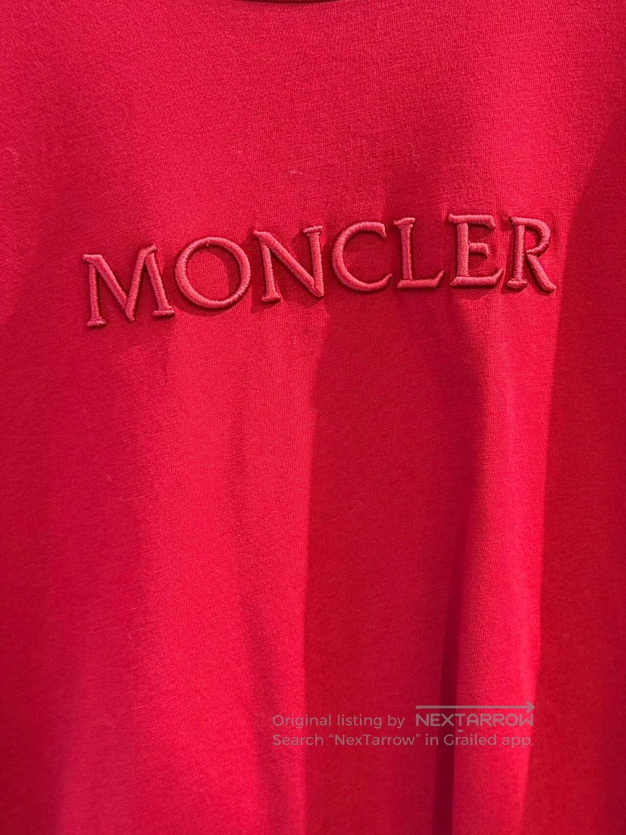 Moncler Moncler Women’s Red Short Sleeve T-Shirt. Size M / US 6-8 / IT 42-44 - 3 Thumbnail