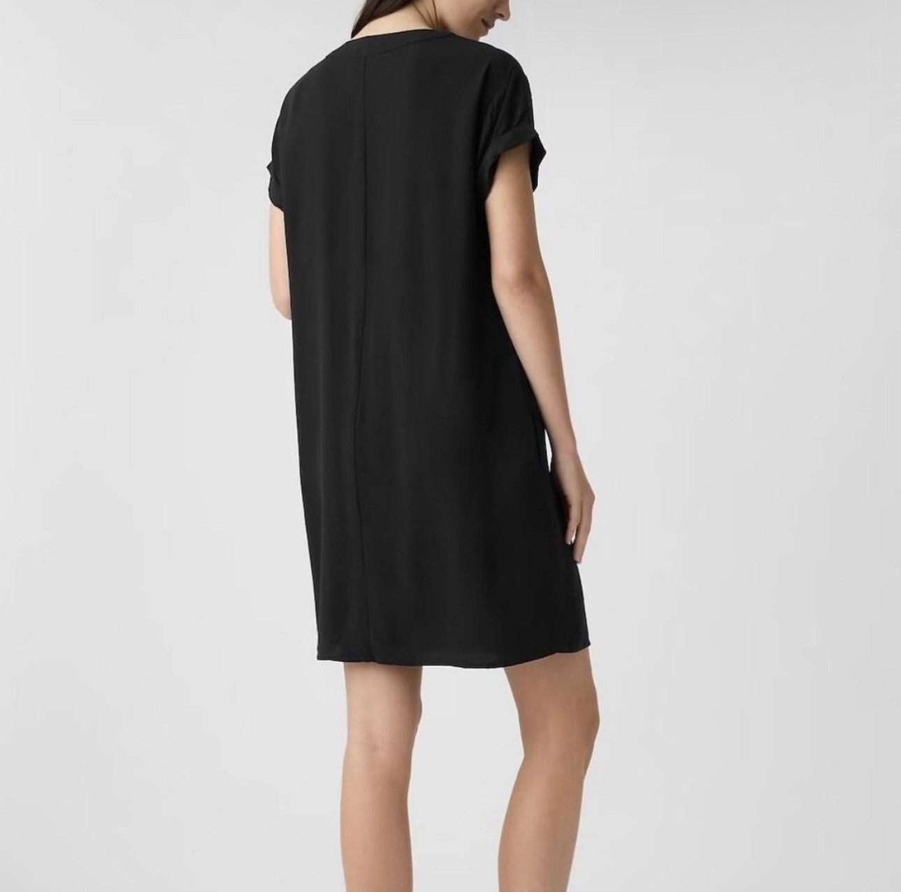 Shein Black Shift V-Neck Dress Size M / US 6-8 / IT 42-44 - 2 Thumbnail