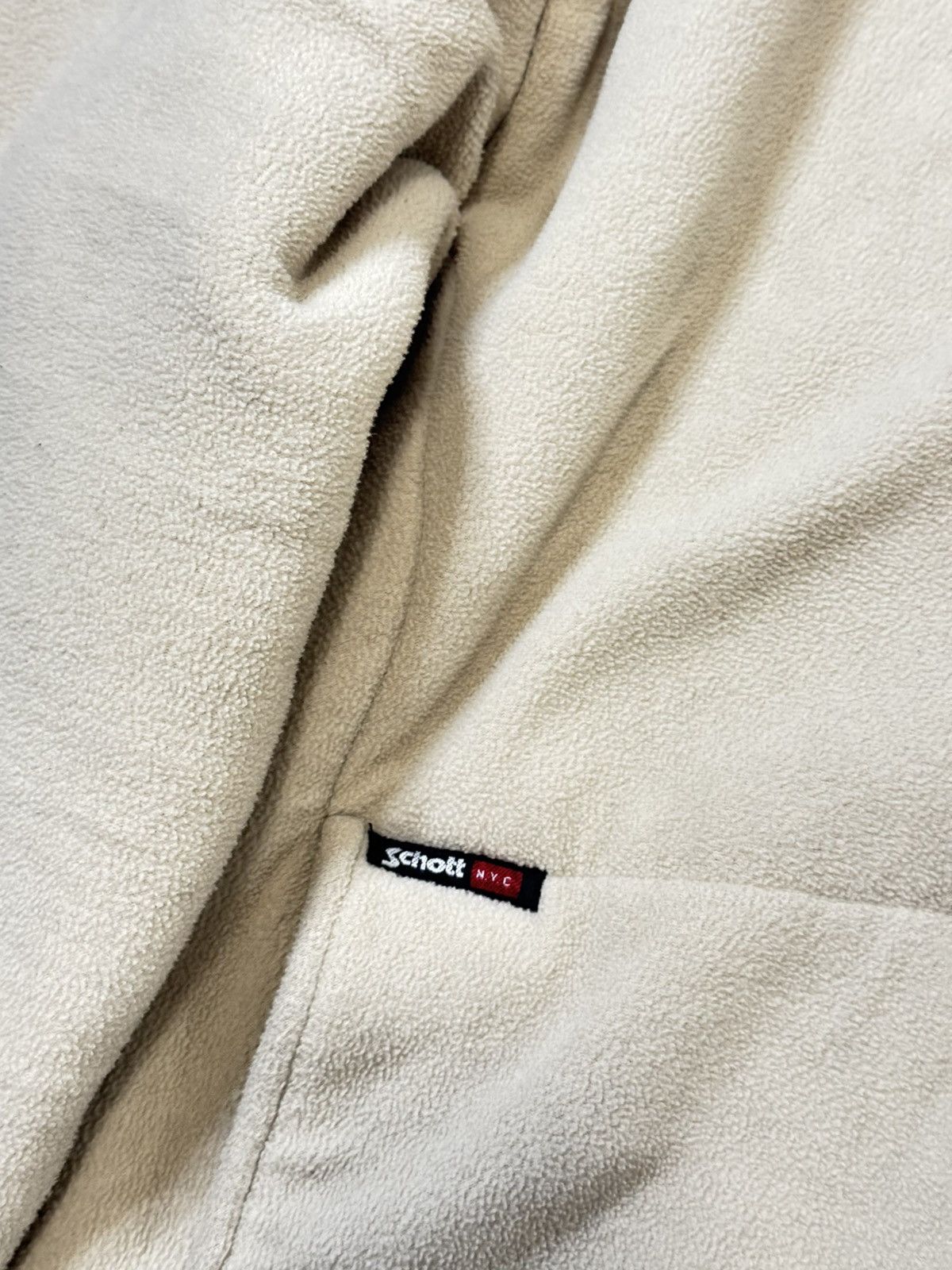 Schott × Vintage Vintage Y2K Schott Sherpa Fleece Zip Hoodie Jacket Size US M / EU 48-50 / 2 - 6 Thumbnail