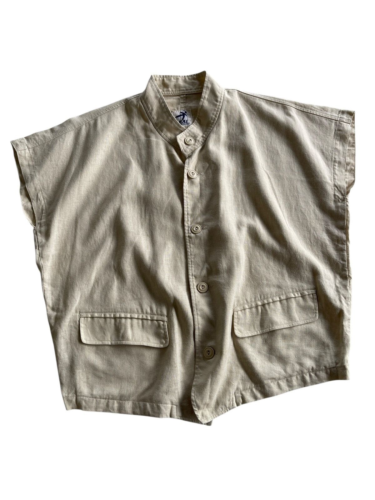 Issey Miyake Issey Miyake Sleeveless Linen Crop Vest Size US M / EU 48-50 / 2 - 1 Thumbnail