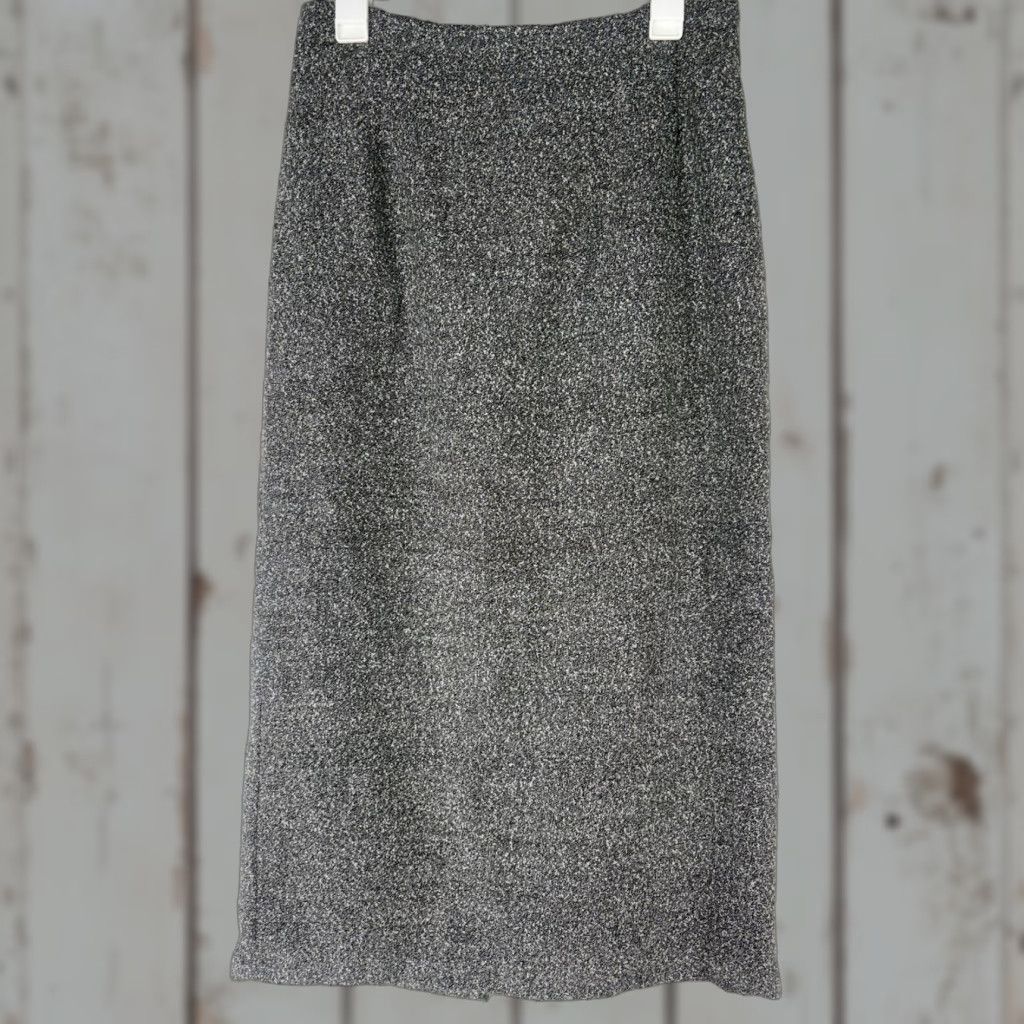 Vintage Vintage Briggs Block/Bk Wht Marled Textured Maxi Skirt Womens Size 10 USA Size 32" / US 10 / IT 46 - 1 Thumbnail