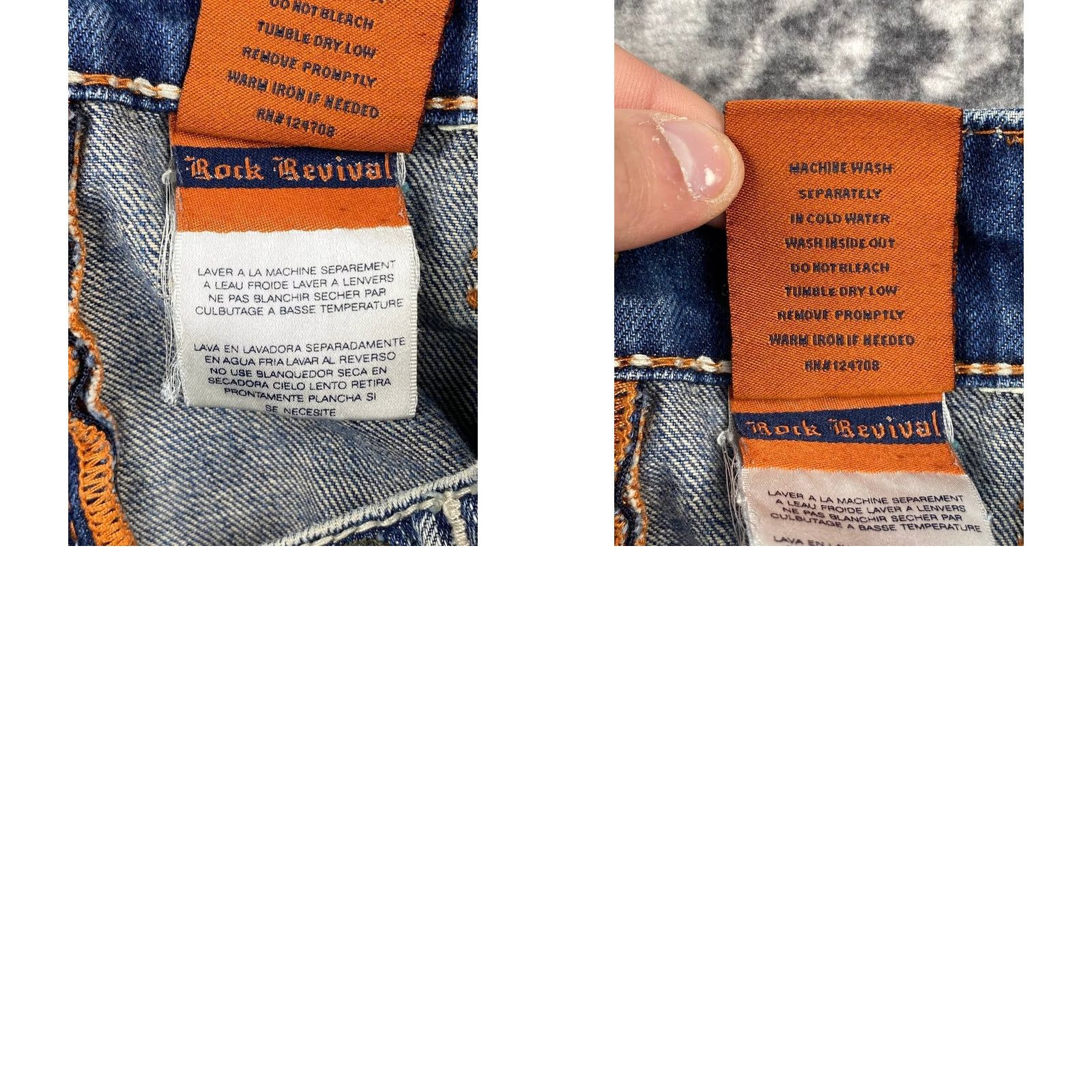 Vintage VINTAGE Rock Revival Jeans Y2K Men Size 33 Blue Straight Denim Size US 33 - 11 Thumbnail