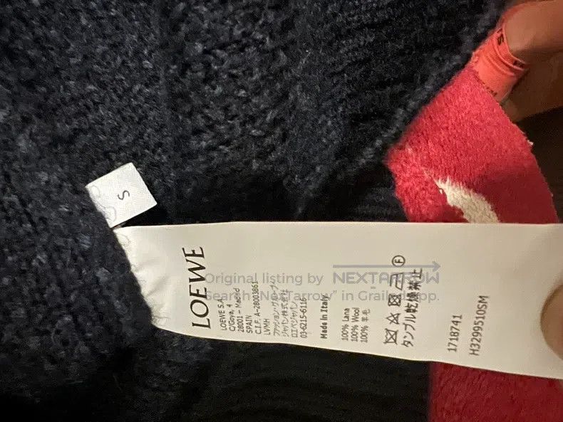 Loewe Loewe Wool Sweater, Navy Blue Size US S / EU 44-46 / 1 - 8 Thumbnail