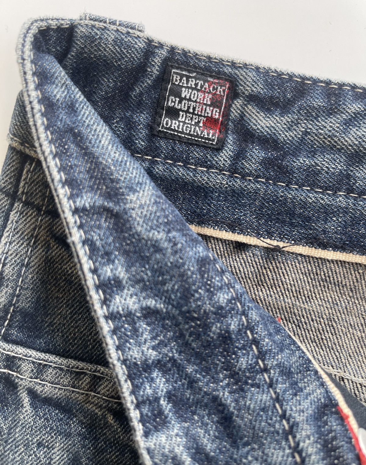 Japanese Brand Vintage Bartack Distressed Bushpants Japan Denim Size US 30 / EU 46 - 13 Thumbnail