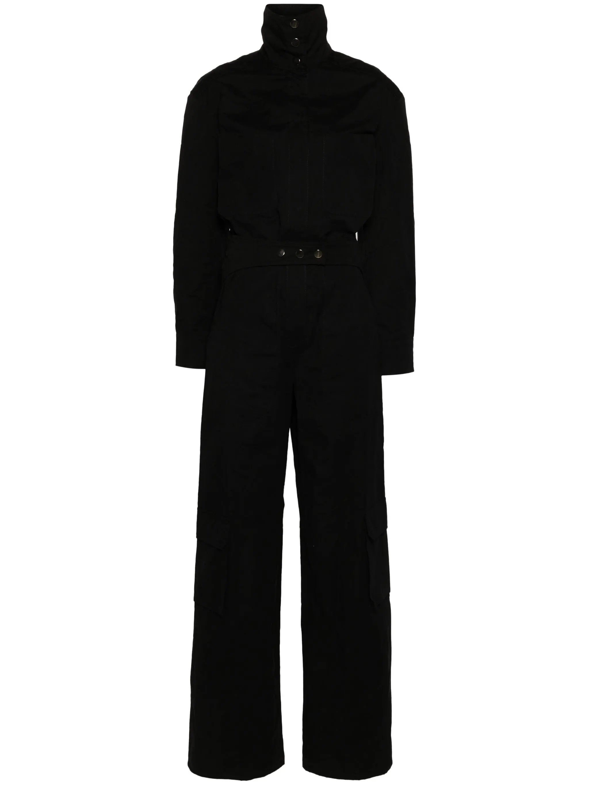THE ANDAMANE o1s22i1n1024 Sarah Aviator Jumpsuit in Black Size 28" / US 6 / IT 42 - 1 Thumbnail