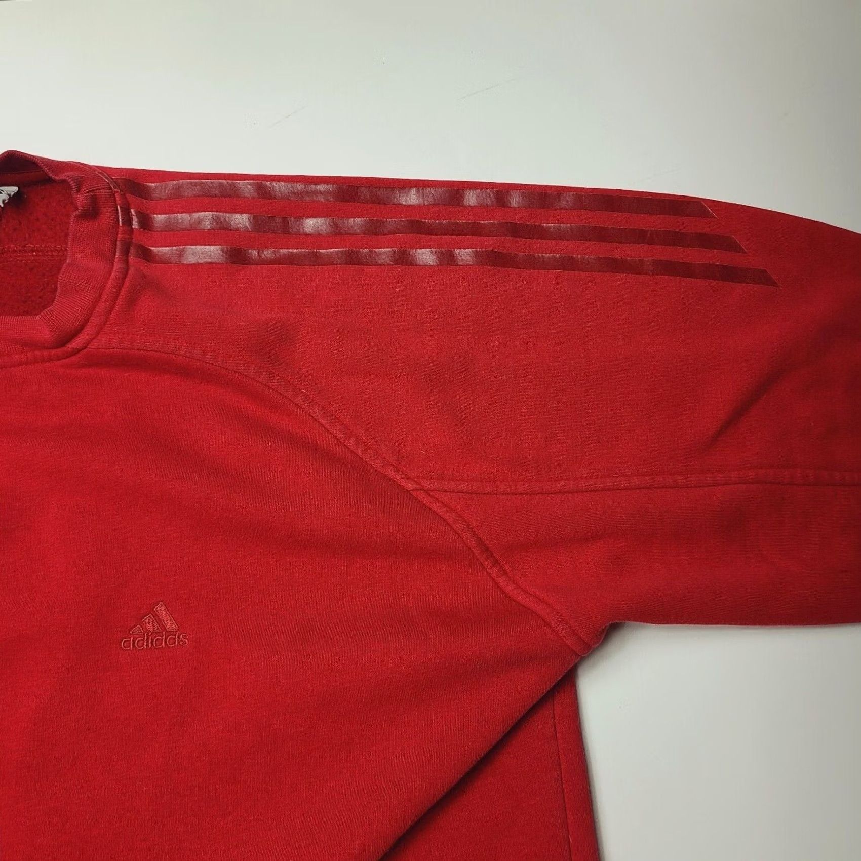 Adidas VINTAGE Adidas 90's Red Crewneck Sweatshirt Mens XL 3 Stripes Size US XL / EU 56 / 4 - 3 Thumbnail