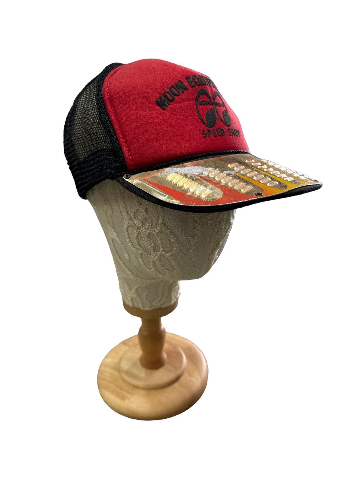 Vintage VINTAGE MOON EQUIPMENTS MOONEYES SPEED SHOP TRUCKER CAP HAT Size ONE SIZE - 1 Thumbnail