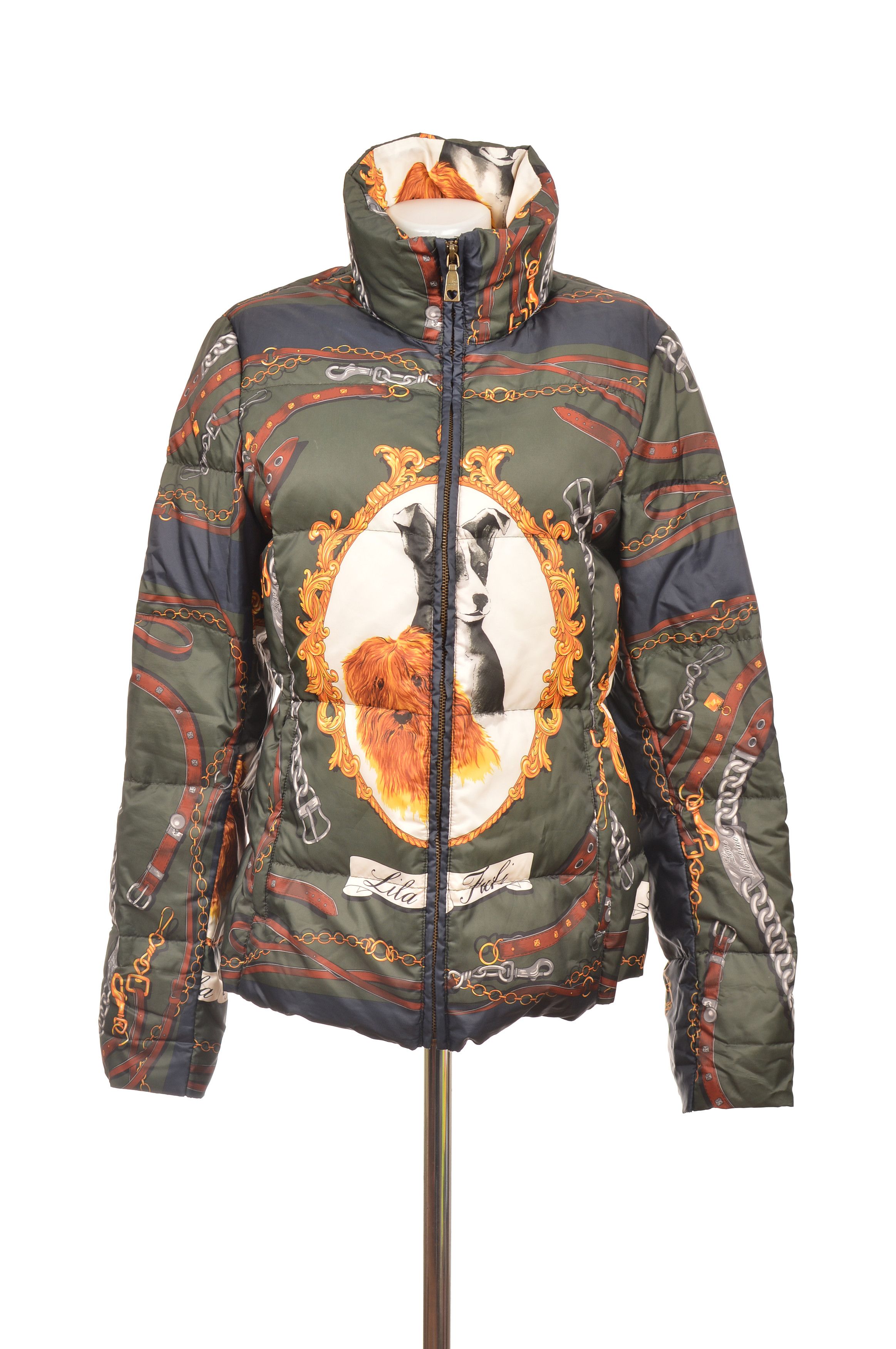 Love Moschino Love Moschino Down Puffer Jacket Lila Fufi Dog Print Size L / US 10 / IT 46 - 1 Thumbnail