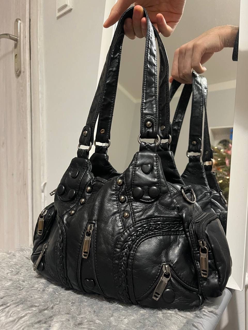 Japanese Brand × Vintage Vintage leather bag opium Japanese bag avantgarde y2k Size ONE SIZE - 3 Thumbnail