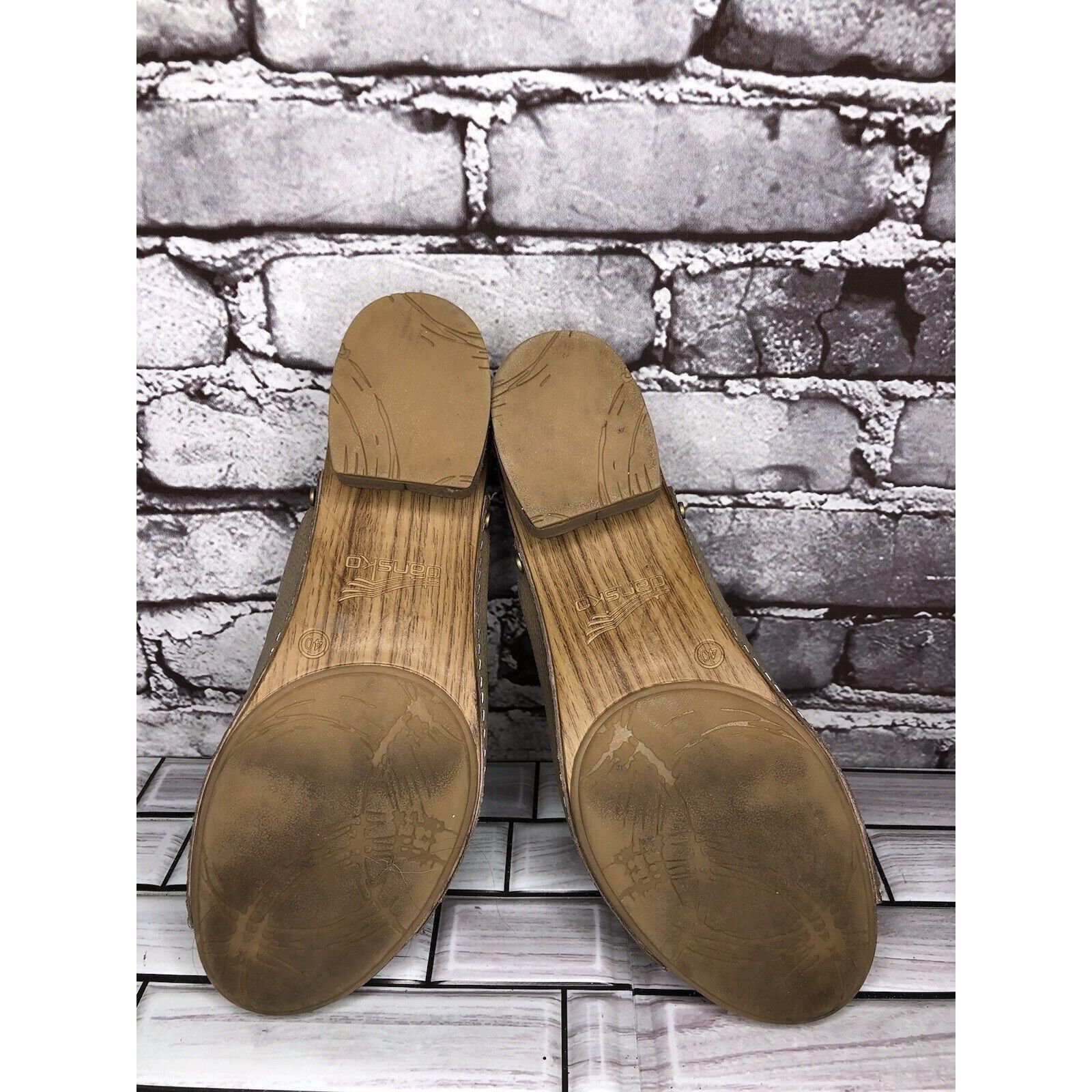 Other Dansko Maci Taupe Textured Beige Tan Leather Heel Sandals Wo Size US 9.5 / IT 39.5 - 15 Thumbnail