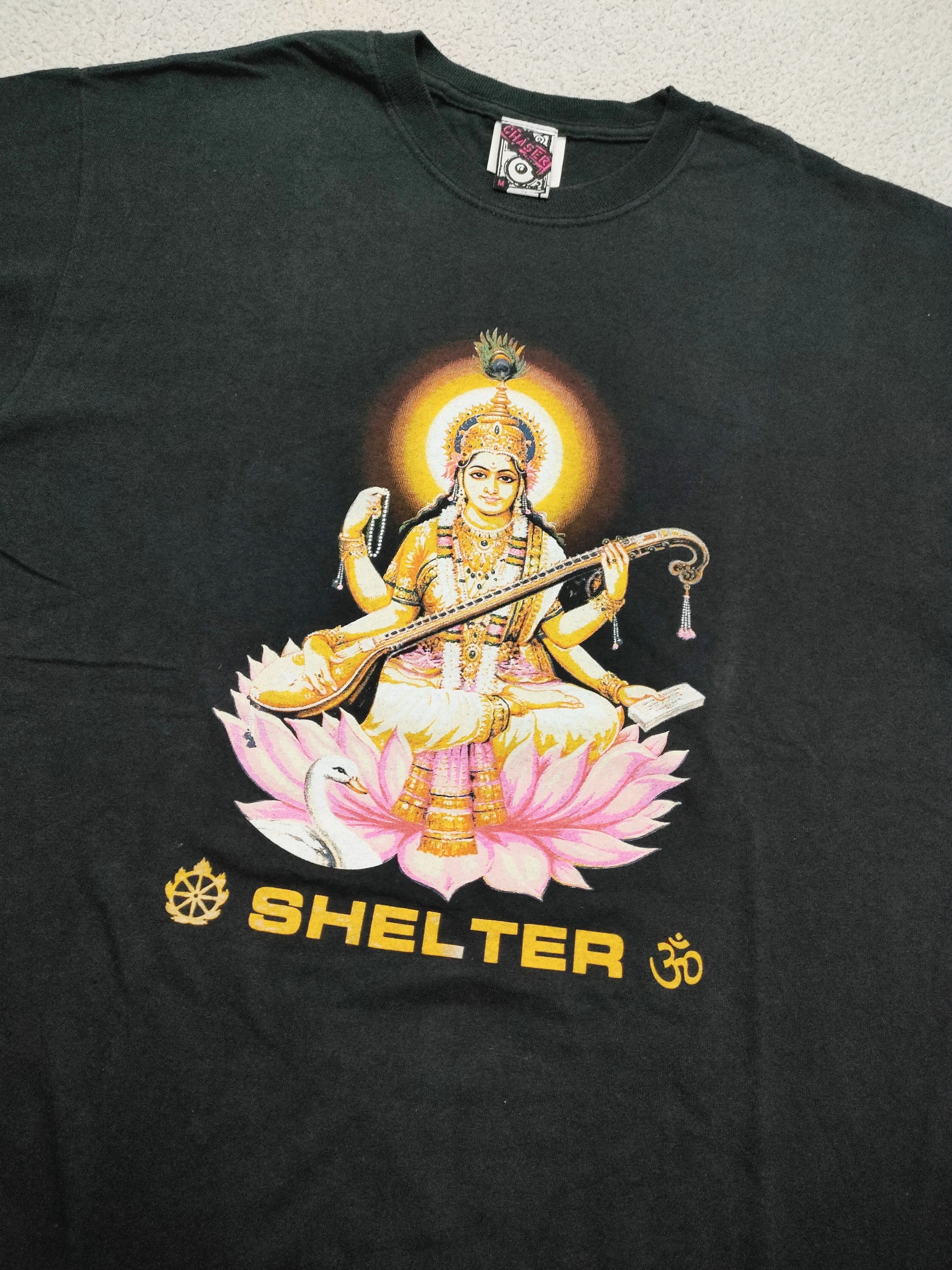 Band Tees × Vintage Early 00s SHELTER SARASVATI Vintage T-Shirt Hardcore Size US M / EU 48-50 / 2 - 2 Thumbnail