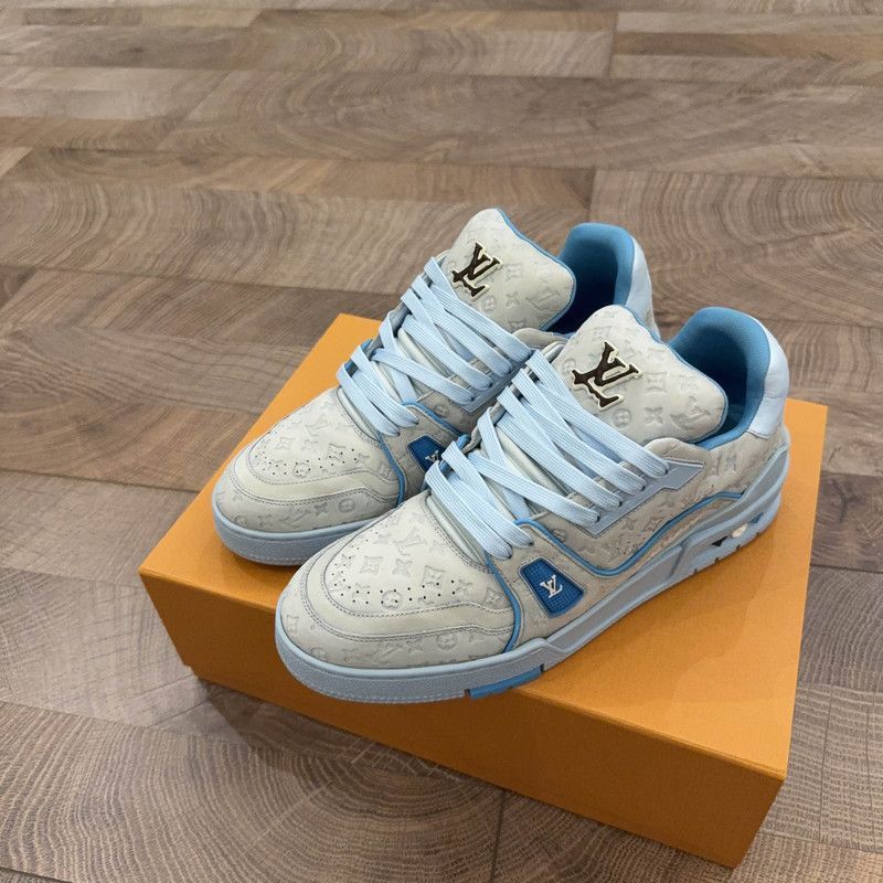 Louis Vuitton Louis Vuitton Tyler Low-Top Trainers in Blue -2508 Size US 9.5 / EU 42-43 - 1 Thumbnail