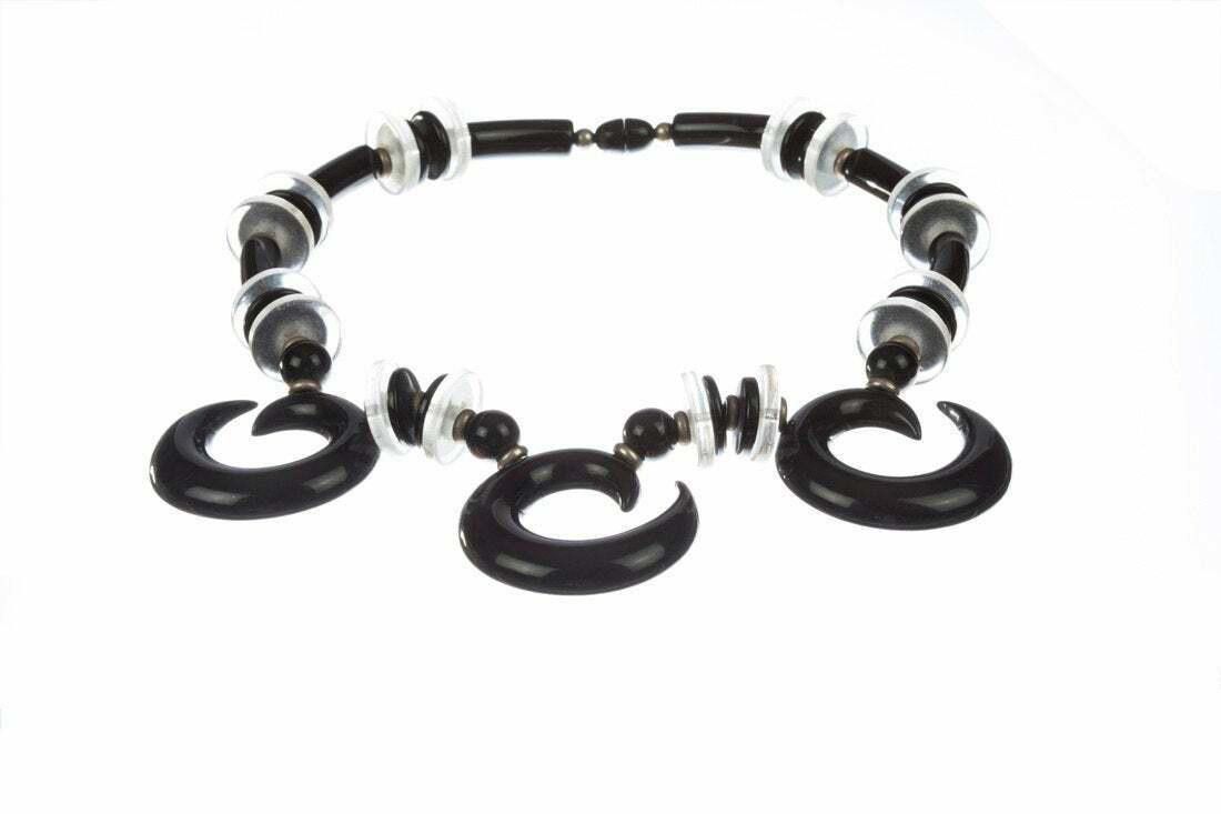 Designer Tribal Lucite Simulated Horn Necklace Size ONE SIZE - 5 Thumbnail