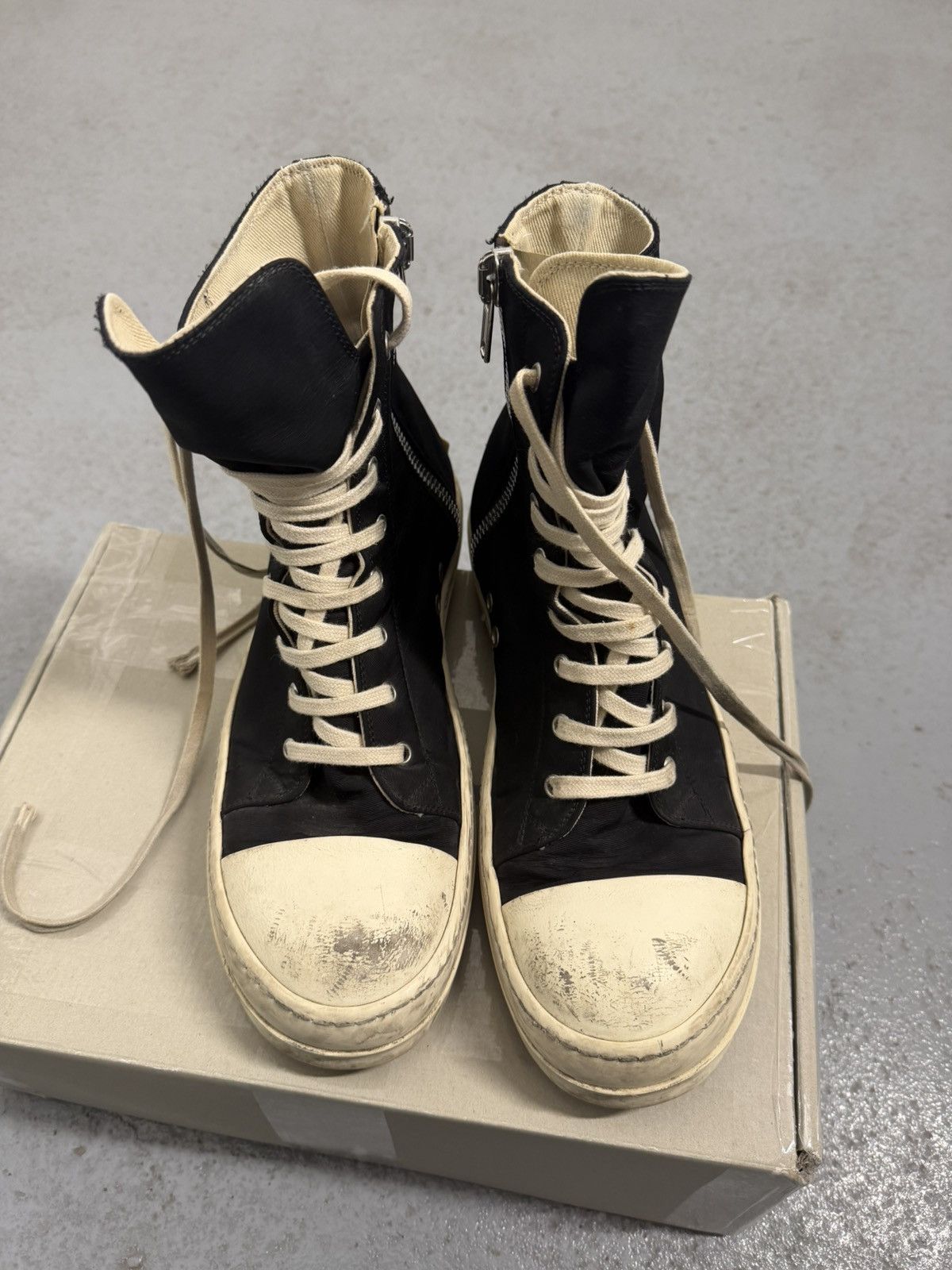 Rick Owens Drkshdw Rick Owens Drkshdw High Ramones Sneakers With Box And Bag Size US 10 / EU 43 - 5 Thumbnail