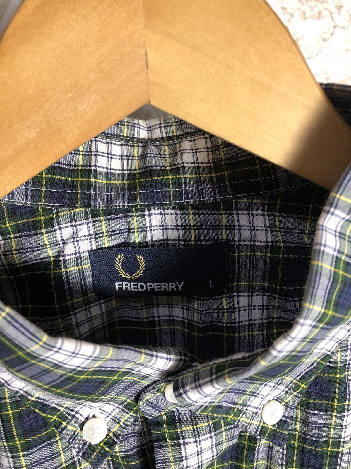 Fred Perry × Vintage VERY RARE FRED PERRY CLASSIC SHIRT FLANNEL LONG SLEEVE DELUX Size US L / EU 52-54 / 3 - 3 Thumbnail
