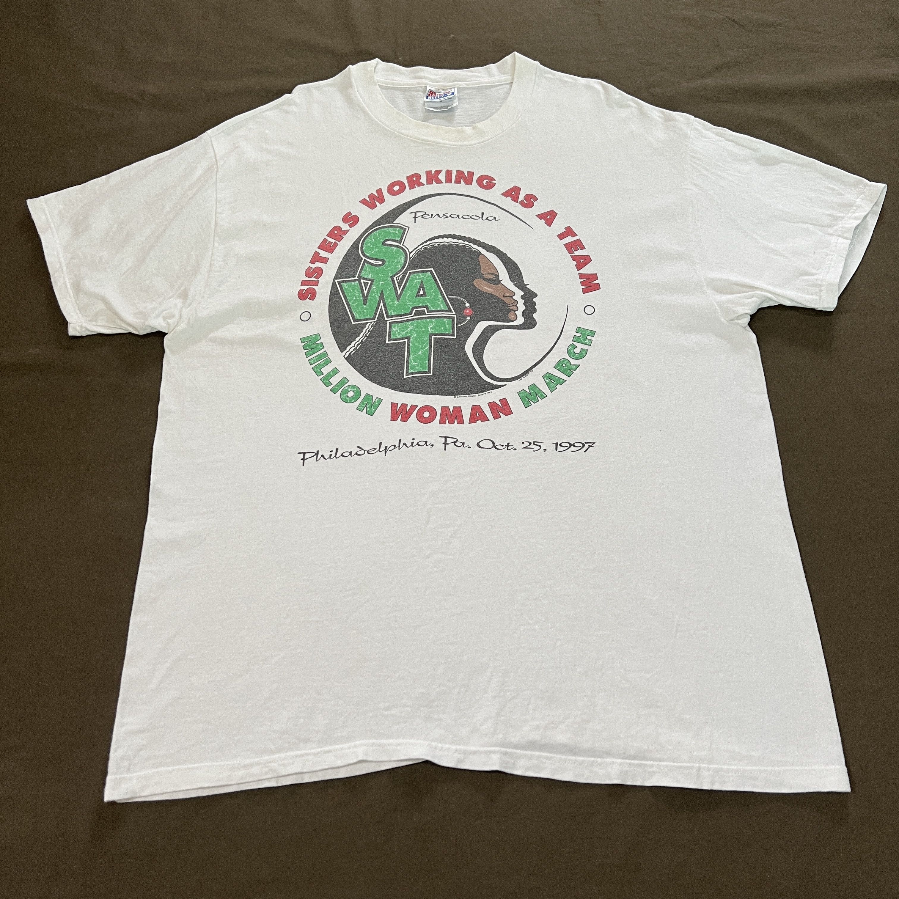 Rap Tees × Vintage Vintage 90s Million Women March sister Promo Tee Size US XL / EU 56 / 4 - 2 Thumbnail