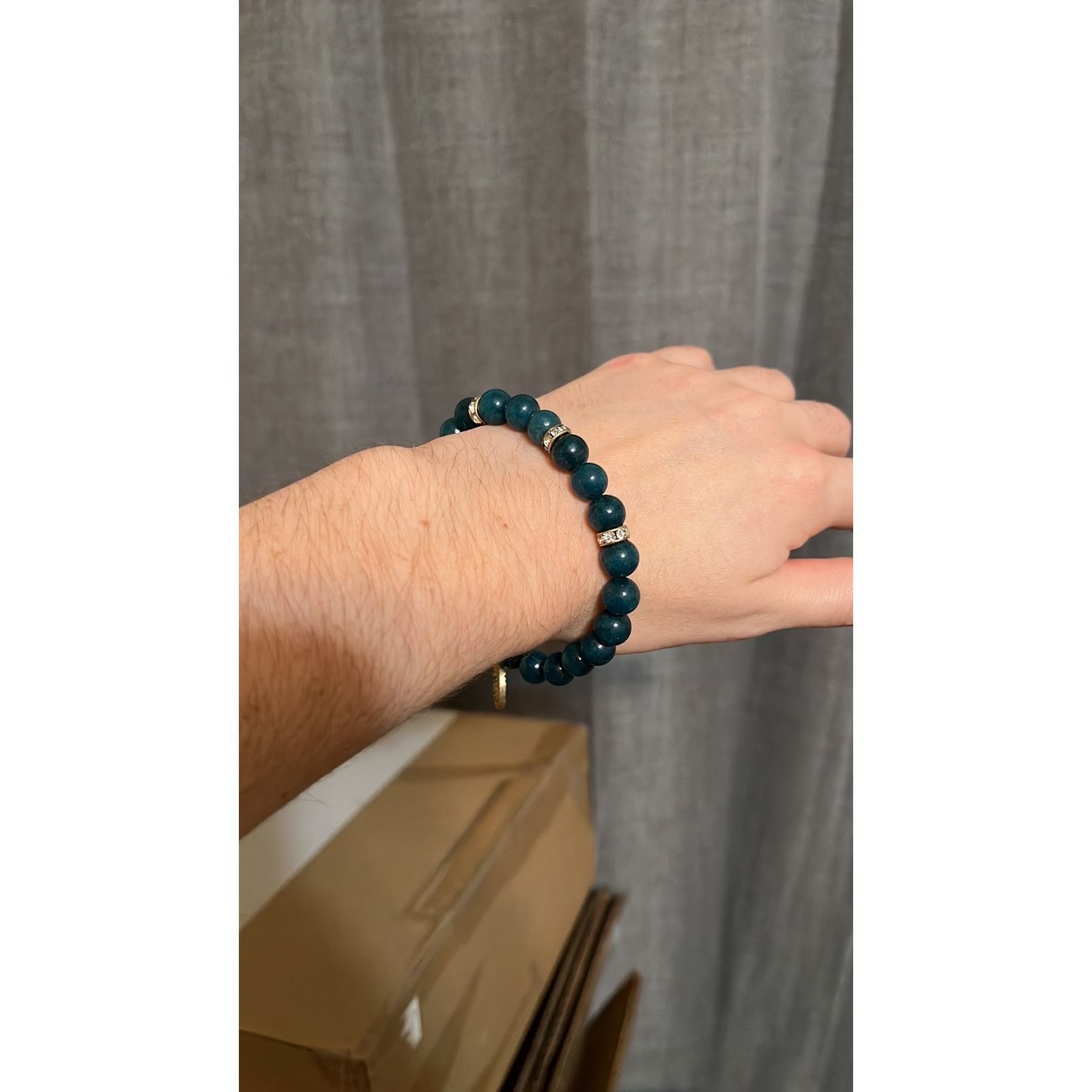 Other Agate Jasper Elastic Stone Bracelet with Charm Size ONE SIZE - 7 Thumbnail