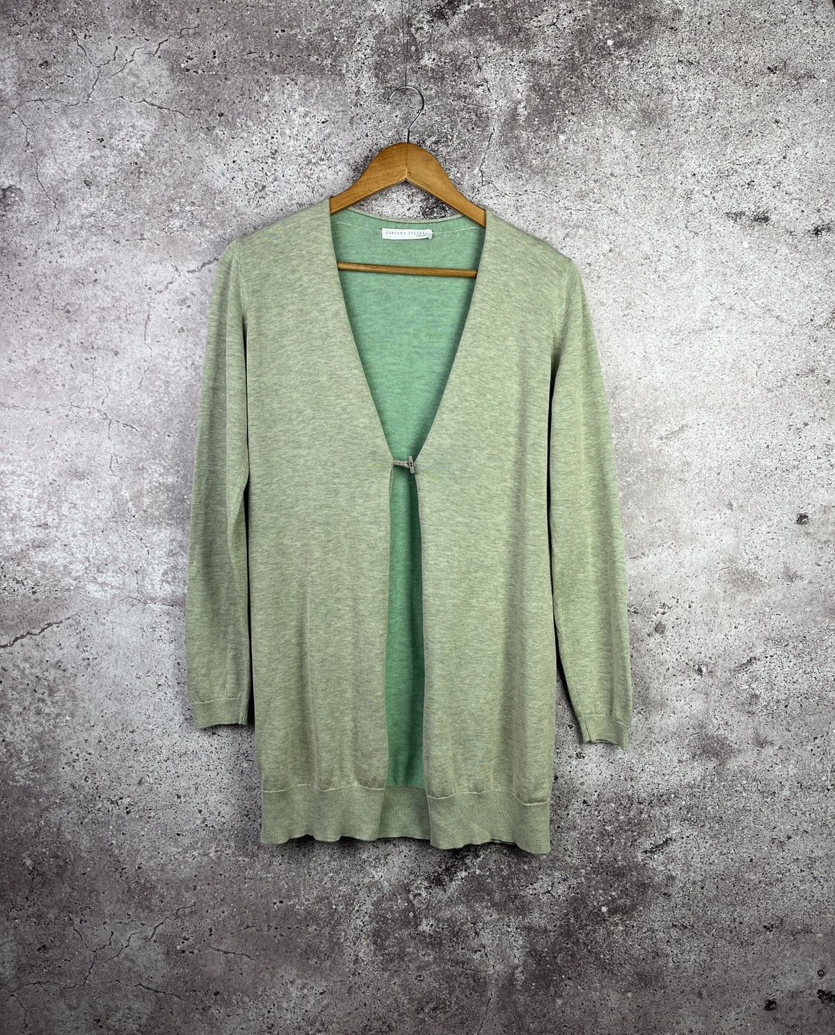 Fabiana Filippi MintGreen Lightweight Cotton Cardigan Size S 🇮🇹 Quiet Luxury Size M / US 6-8 / IT 42-44 - 1 Thumbnail