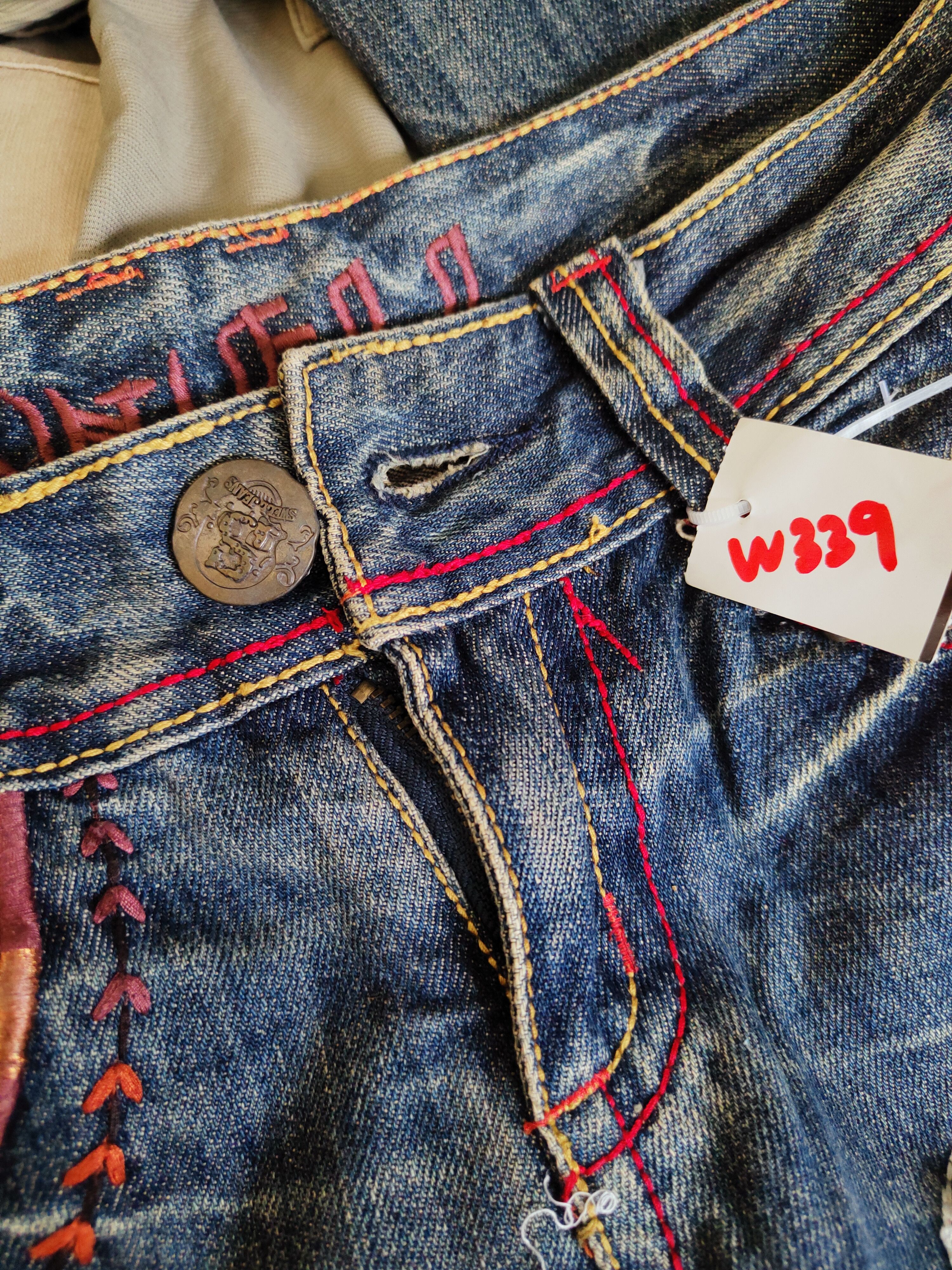 Japanese Brand Swell Dark Blue Distressed Ripped Jeans #W339 Size 28" / US 6 / IT 42 - 18 Thumbnail