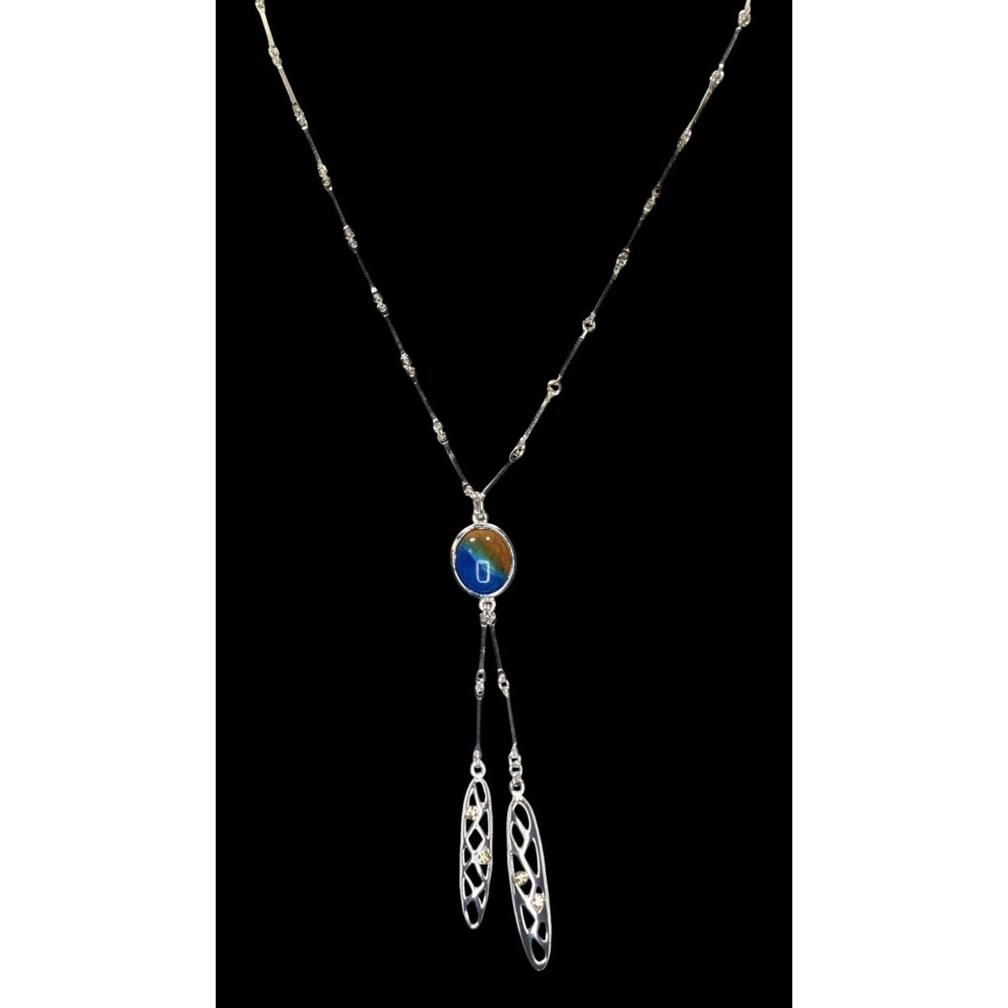 Other A/Line Bohemian Silver tone Necklace With Blue & Honey Penda Size ONE SIZE - 1 Thumbnail