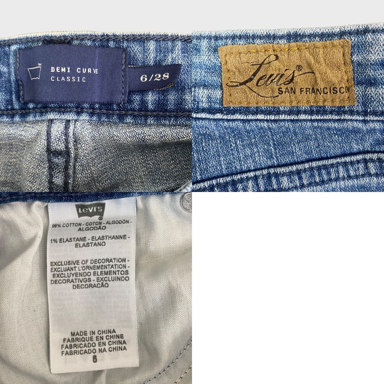Levi's VINTAGE Levi's Demi Curve Capri Jeans Blue 28 Women's Denim 5-Pocket Stretch Mid Rise Size 28" / US 6 / IT 42 - 8 Thumbnail