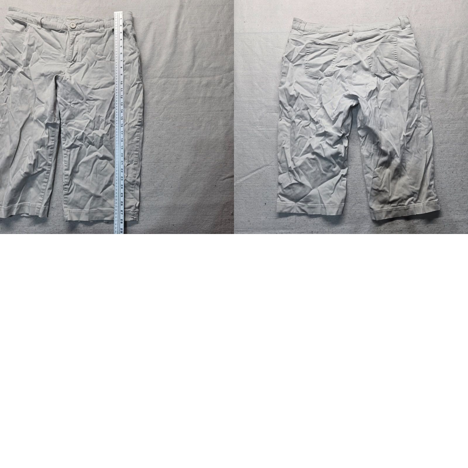 Lee LEE Chino Pants Woman 16 Beige Straight Leg Khaki Cotton-Blend Spandex 26.5in Inseam Regular Size 16M Modern Fit Pockets Size 38" / US 16 / IT 52 - 8 Thumbnail