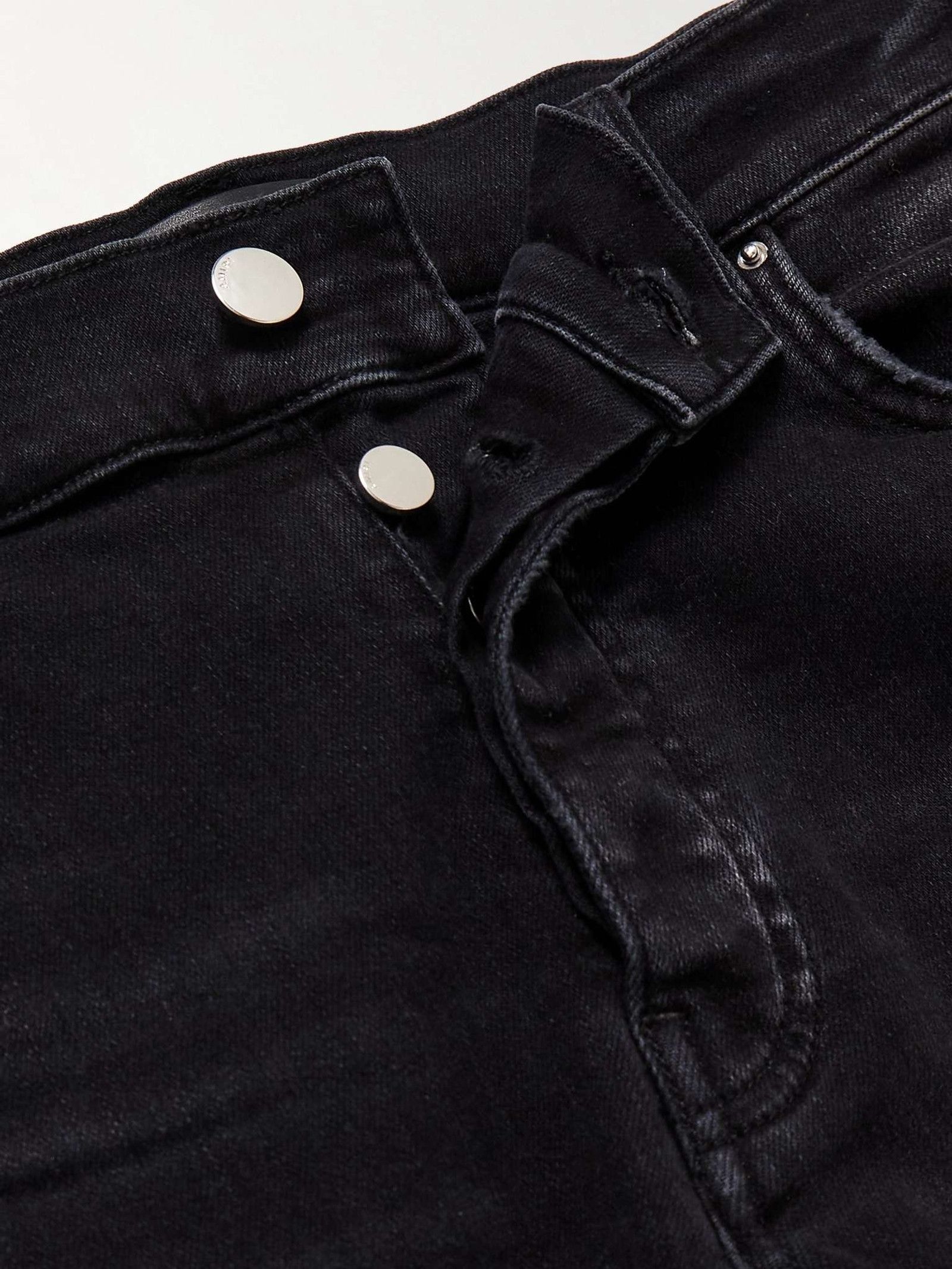 Amiri o1mle0426 Crystal Embellished Logo Jeans in Indigo Blue Size US 32 / EU 48 - 3 Thumbnail