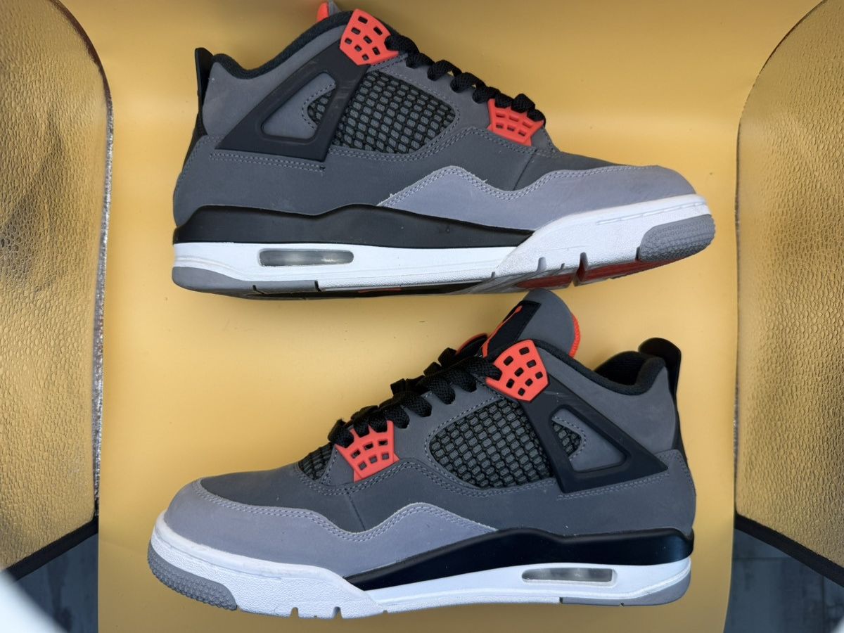 Jordan Brand Nike Air Jordan 4 Retro Infrared Size 8 DH6927-061 Sneakers Size US 8 / EU 41 - 4 Thumbnail