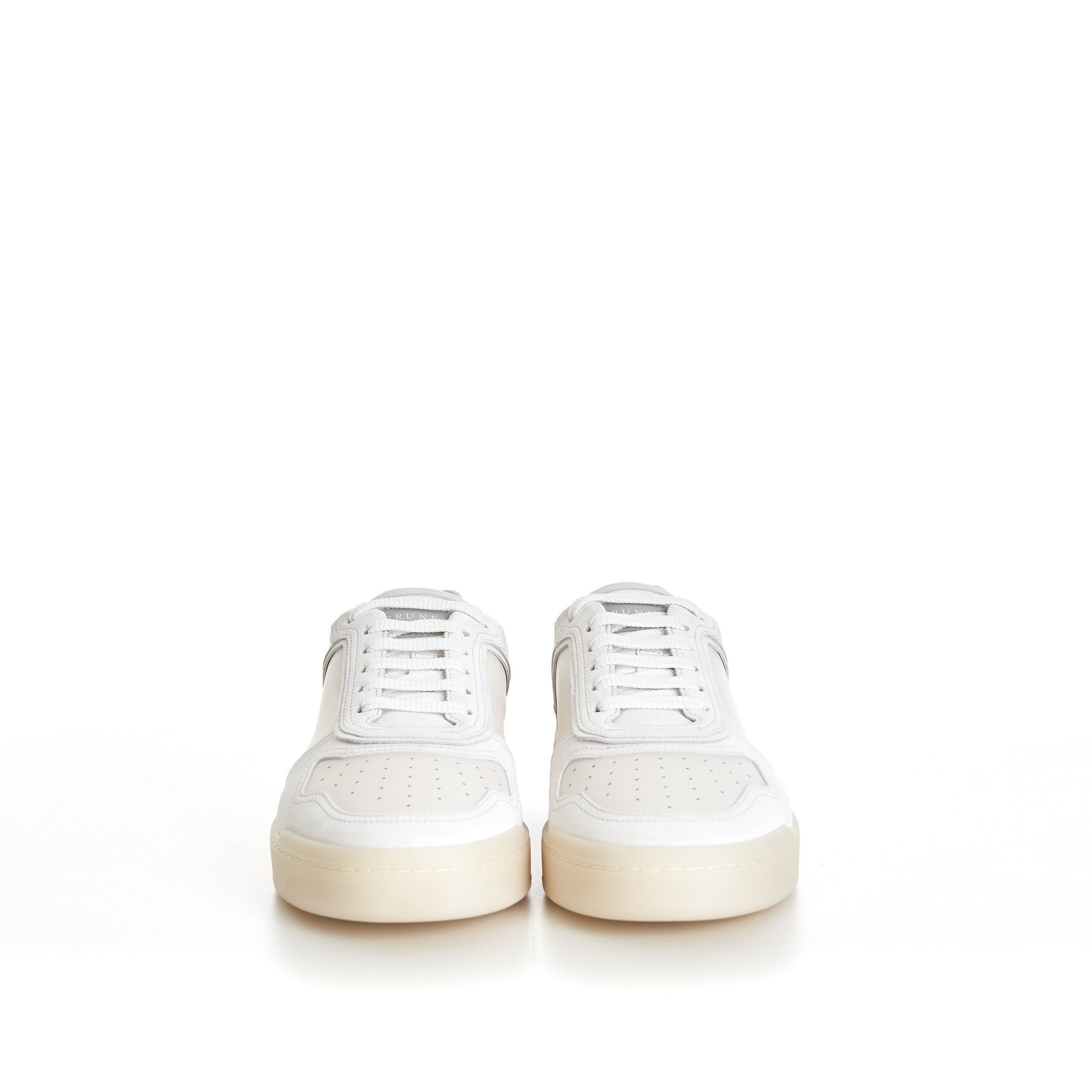 Brunello Cucinelli Semi-Polished Calfskin And Washed Suede Basket Sneakers Size US 6 / EU 39 - 2 Thumbnail