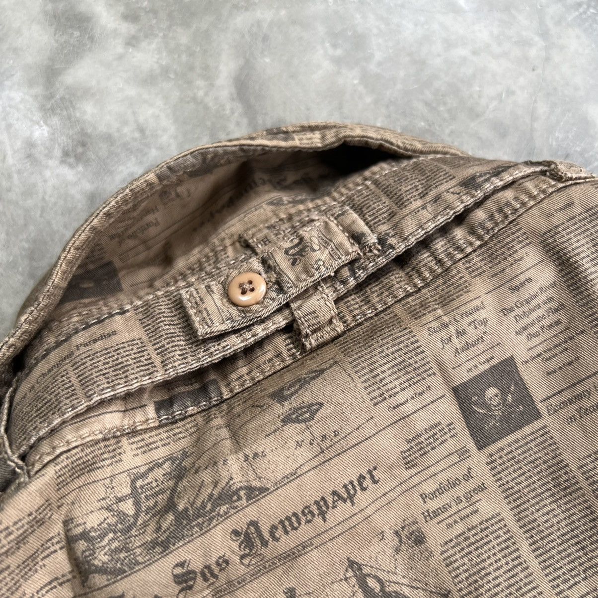 Seditionaries Doublefocus News Paper Skull Neck Belt Jacket Size US L / EU 52-54 / 3 - 6 Thumbnail