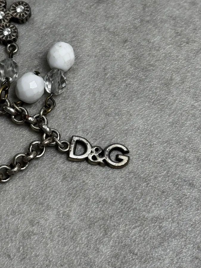 Dolce & Gabbana Dolce & Gabbana Silver Metal Pearl Cross Charm Bracelet Size ONE SIZE - 7 Thumbnail
