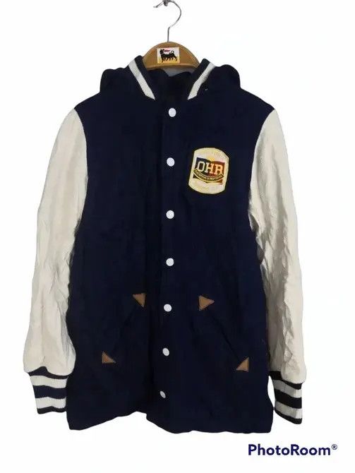 Image of Dope Vintage One Piece Varsity Jacket Not Bape in Blue, Men's (Size Small)