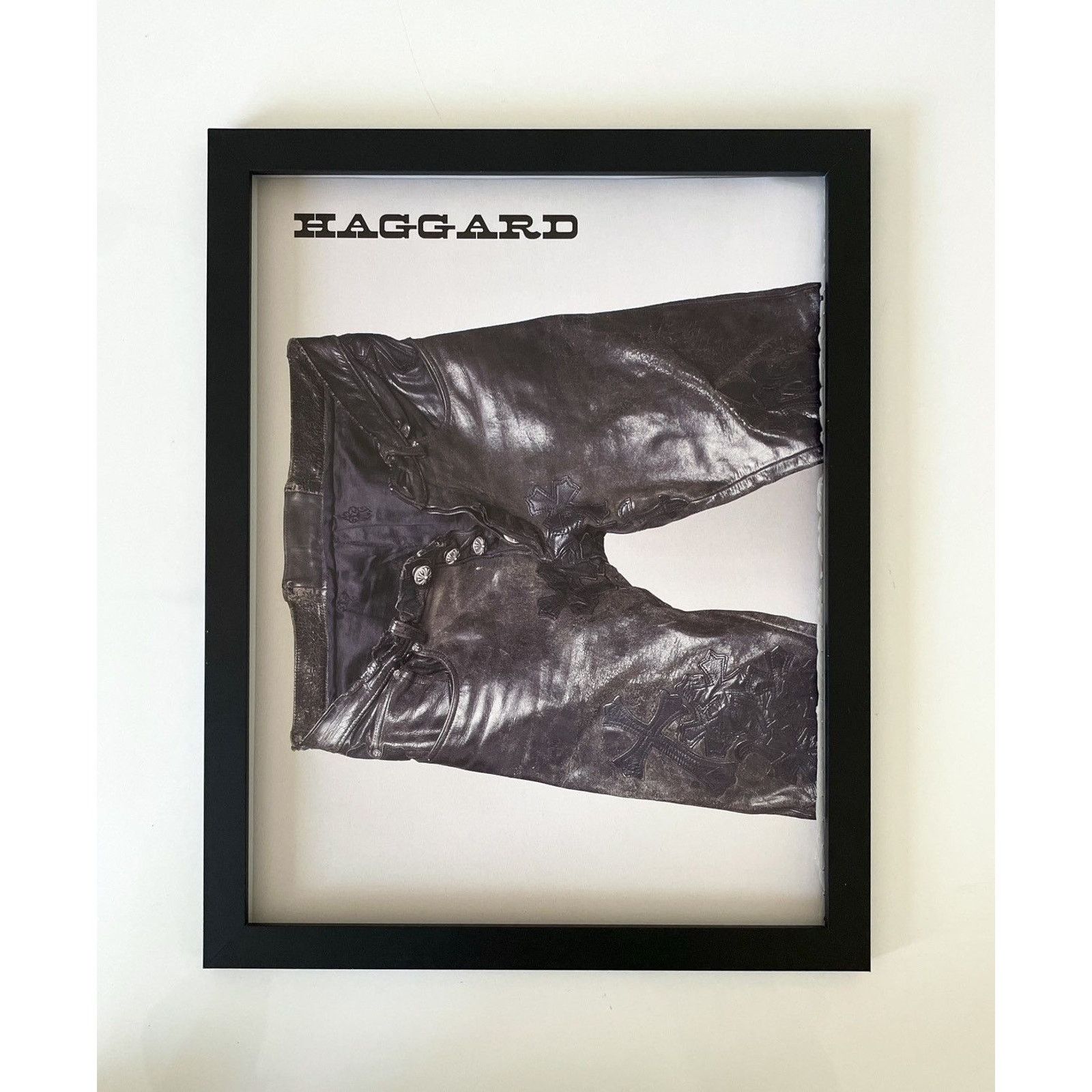 Chrome Hearts × Vintage Chrome Hearts vintage Leather pants HAGGARD framed 9x11 Size ONE SIZE - 1 Thumbnail