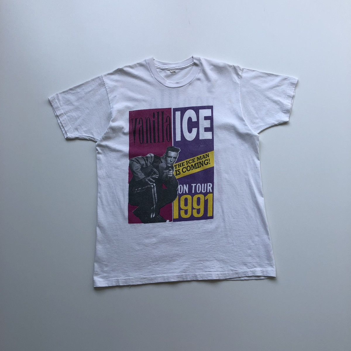 Band Tees Vanilla Ice 1991 On Tour The Ice Man Is Vintage 90’s T-Shirt Size US XXL / EU 58 / 5 - 1 Thumbnail