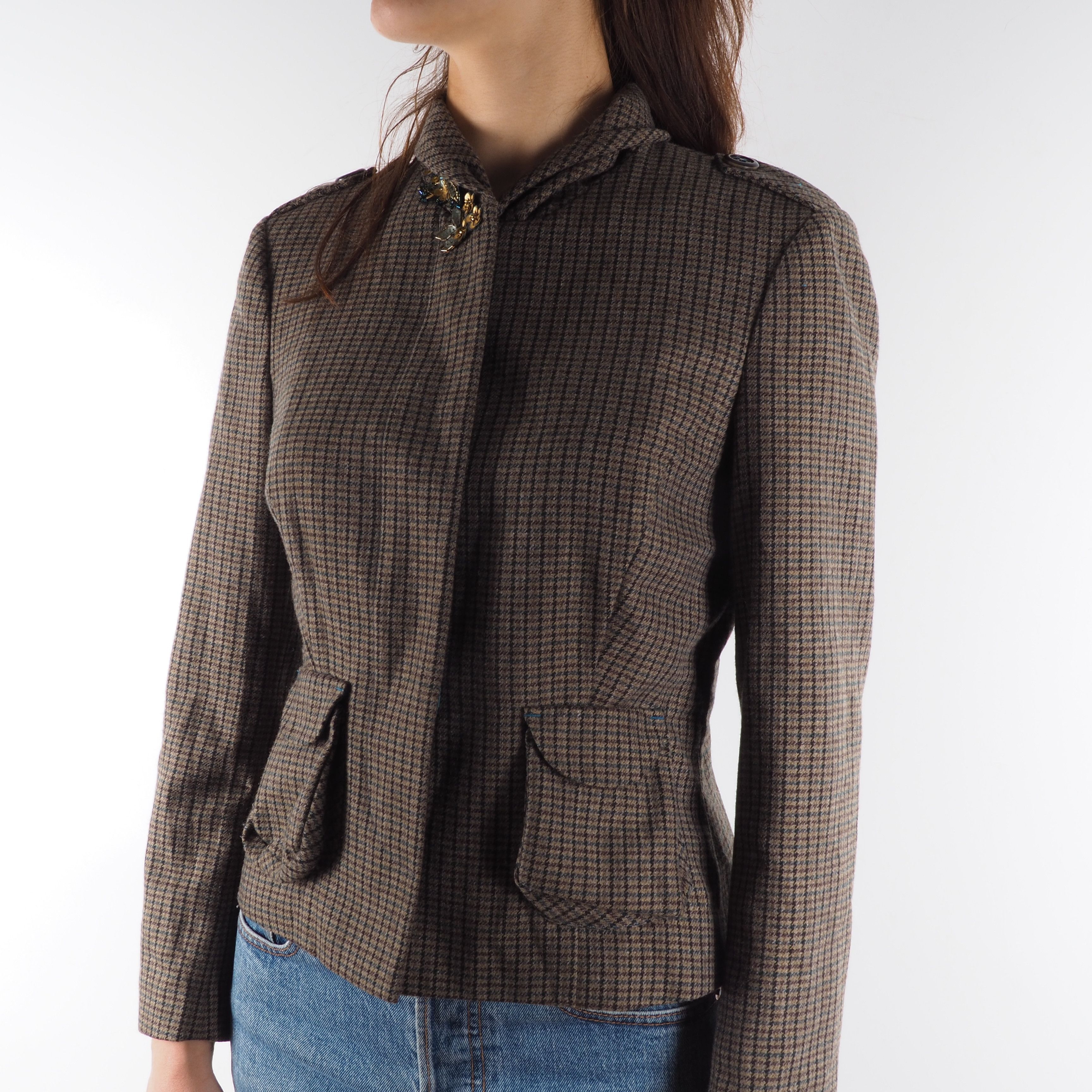 DOROTHEE SCHUMACHER Dorothee Schumacher Beige Brown Tweed Jacket Coat Blazer Size M / US 6-8 / IT 42-44 - 6 Thumbnail