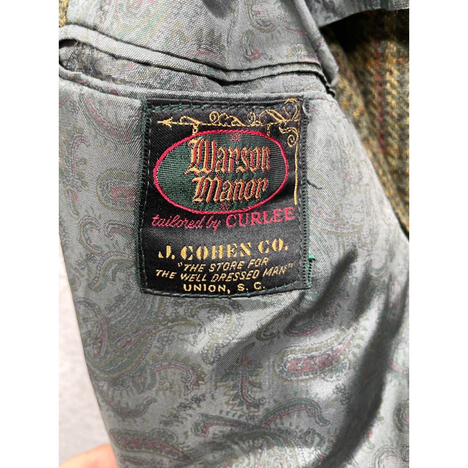 Vintage Warson Manor Blazer Mens 40 Wool Glen Check Shirt Size 40R - 2 Thumbnail
