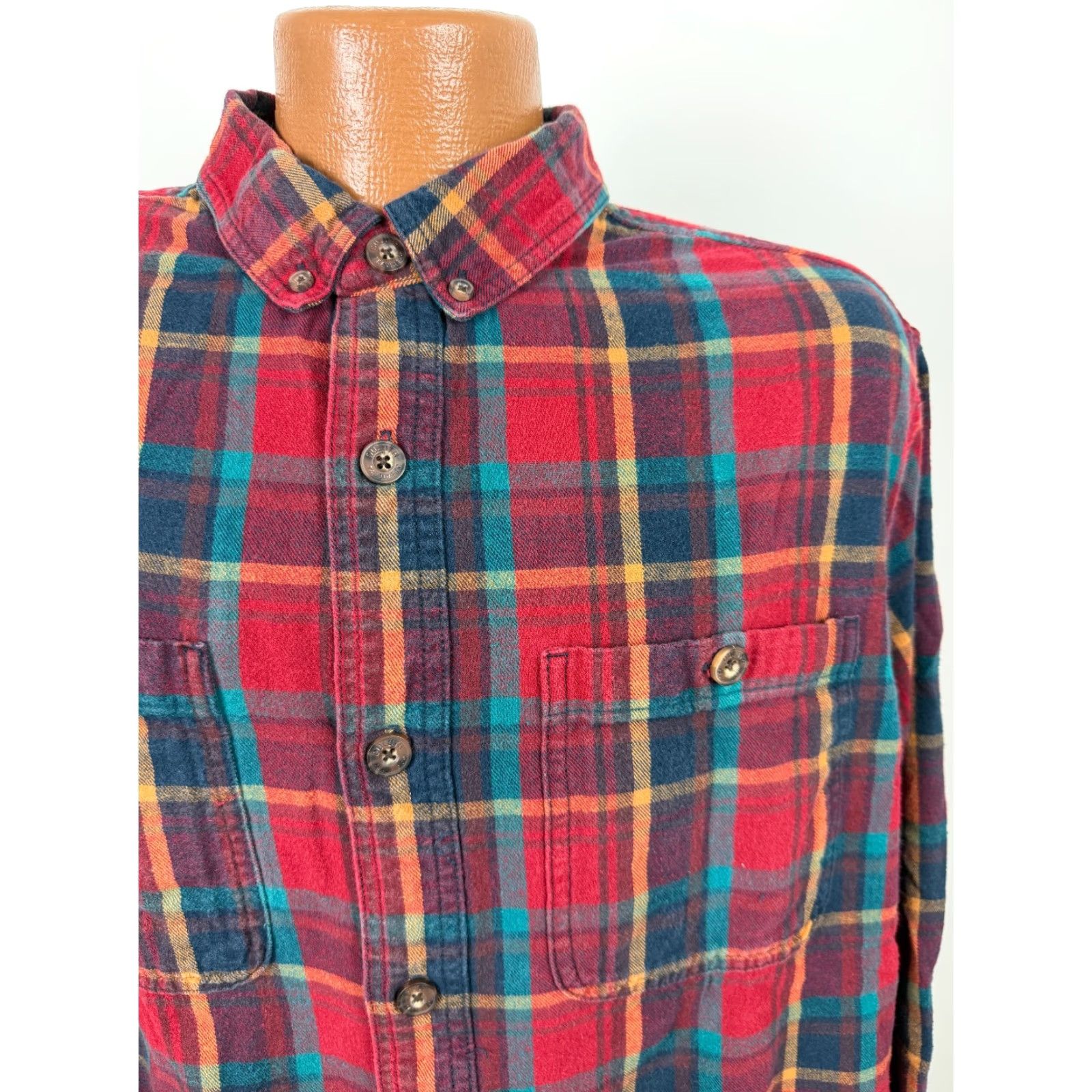 Vintage Duluth Trading Flannel Shirt Men XL Slim Red Plaid Lightweight Cotton Button-Up Outdoor Workwear Size US XL / EU 56 / 4 - 2 Thumbnail