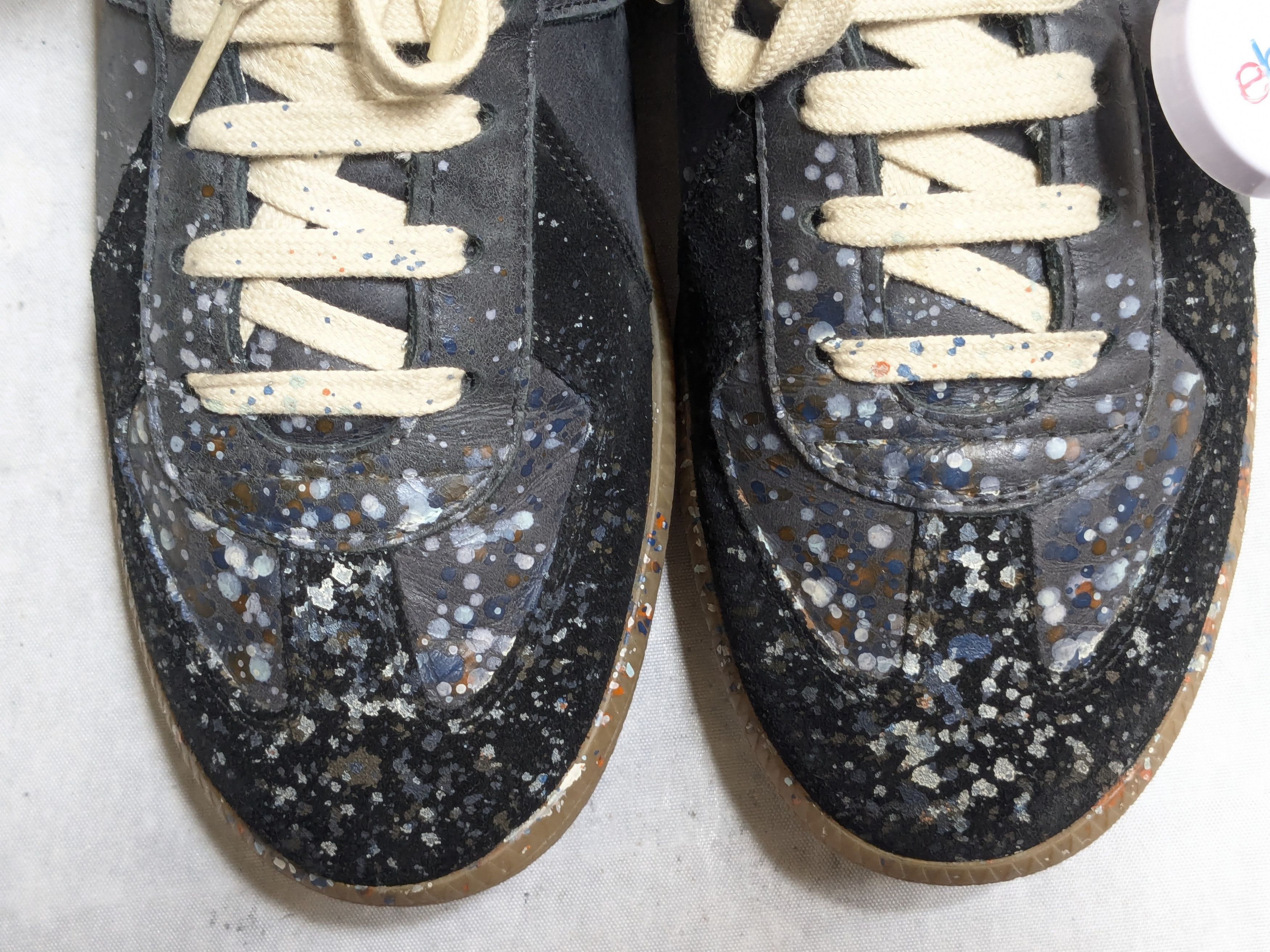 Maison Margiela Maison Margiela Replica GAT Black Paint Splatter 8 41 Low Size US 5 / EU 37 - 2 Thumbnail