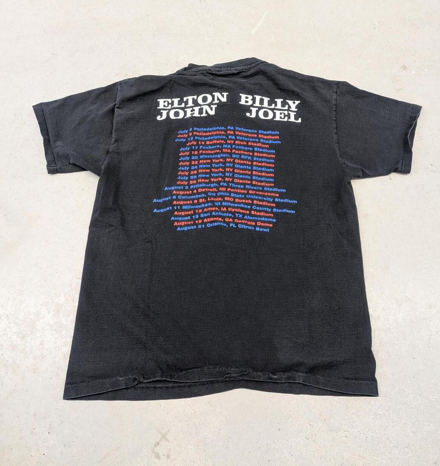 Vintage Vintage 90s Elton John and Billy Joel Concert T-shirt Size US XL / EU 56 / 4 - 3 Thumbnail