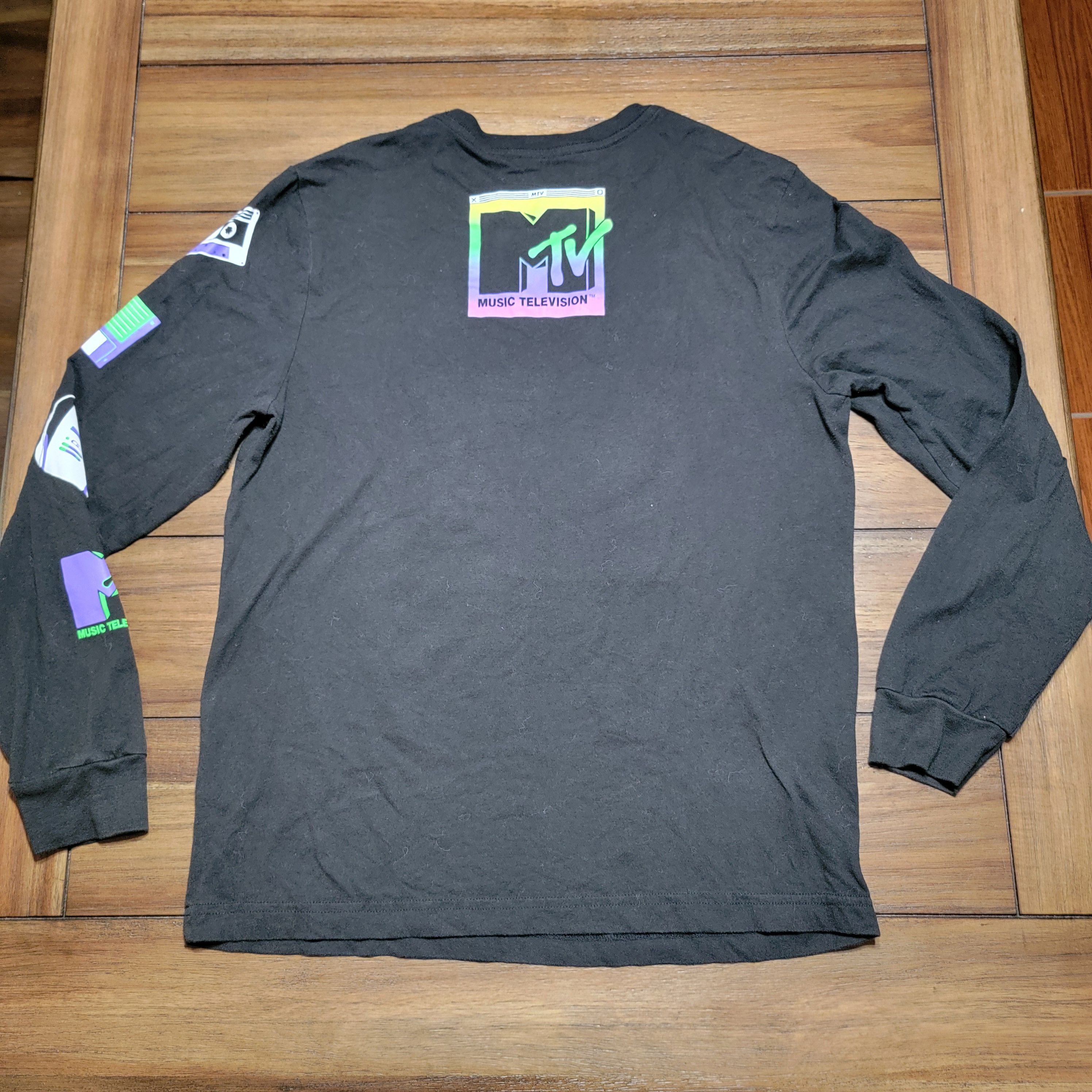Mtv MTV LS Black Unisex Tee Moon Classic - Size Medium Size US M / EU 48-50 / 2 - 4 Thumbnail
