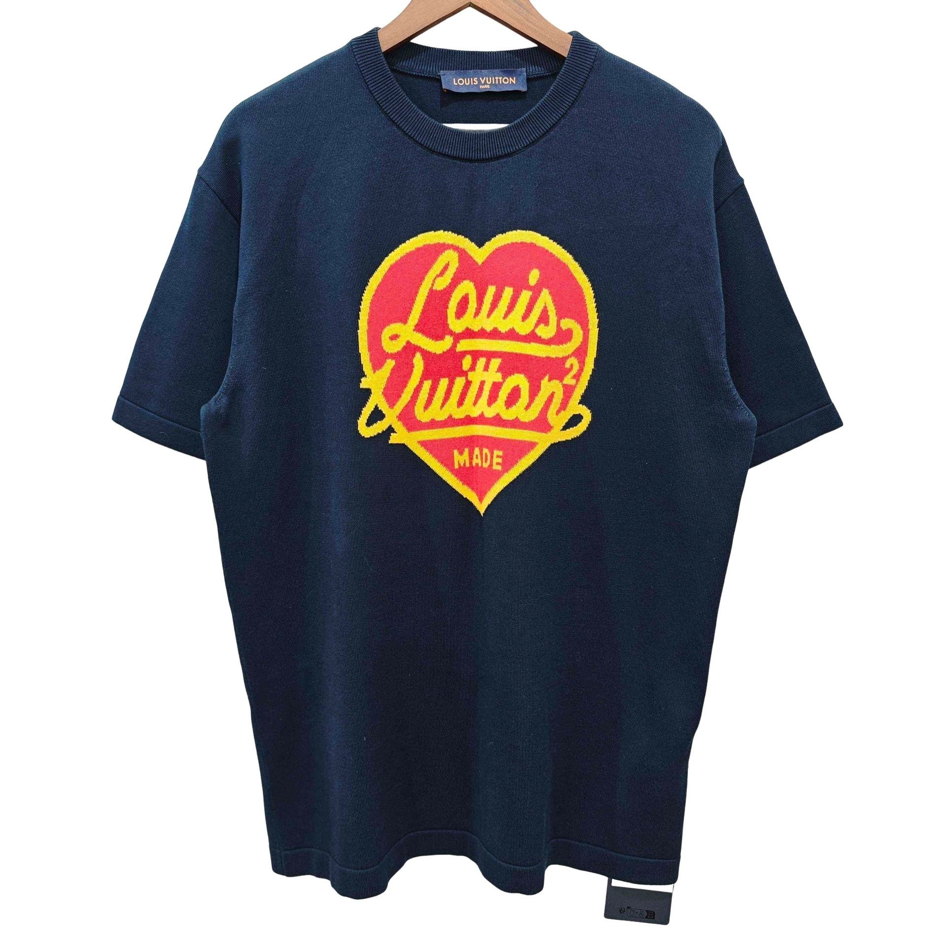 Louis Vuitton Louis Vuitton x Nigo Heart Logo Knit T-Shirt XL Size US XL / EU 56 / 4 - 1 Thumbnail